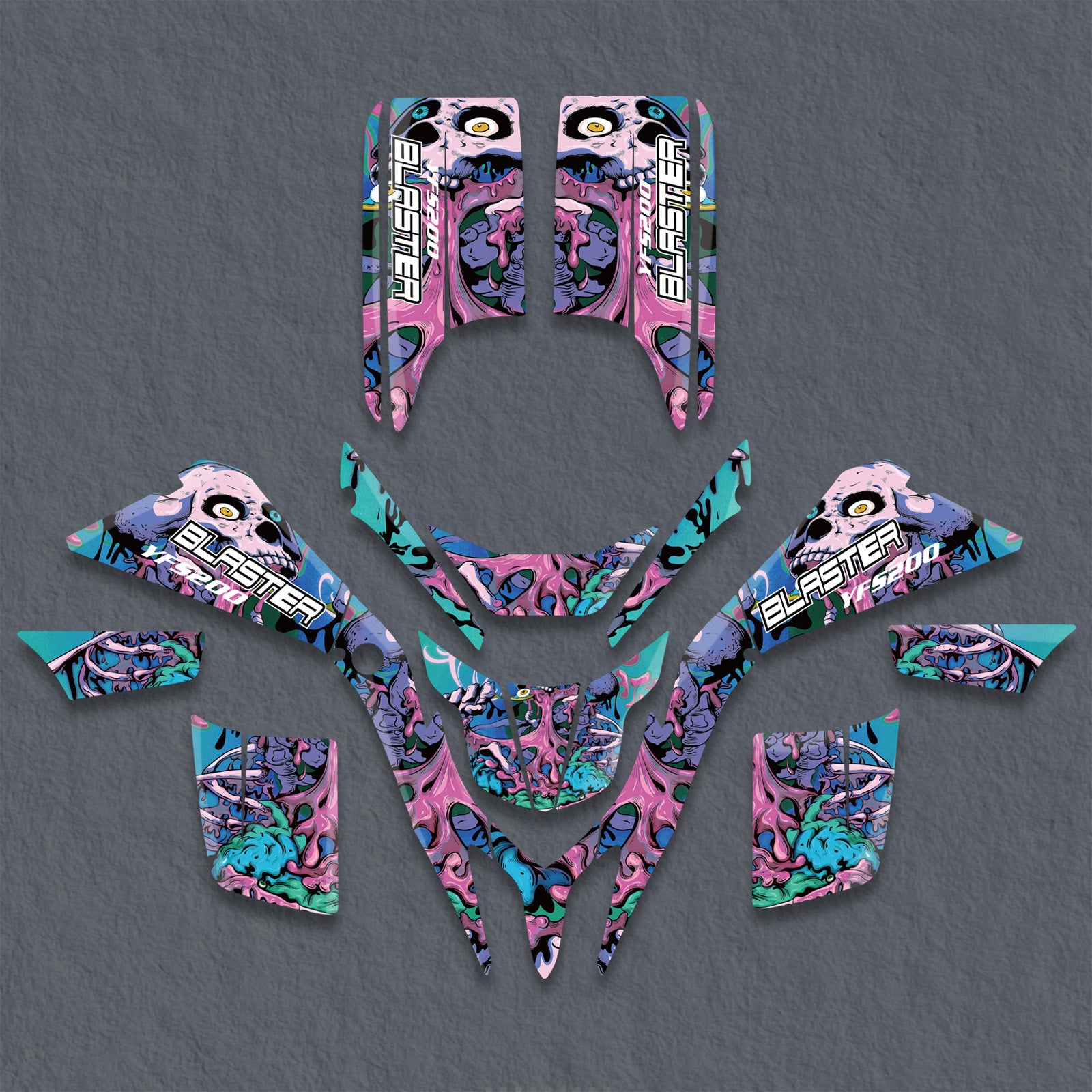 ATV Volle Grafik Aufkleber Kit Für Yamaha BLASTER 200 1988-2006