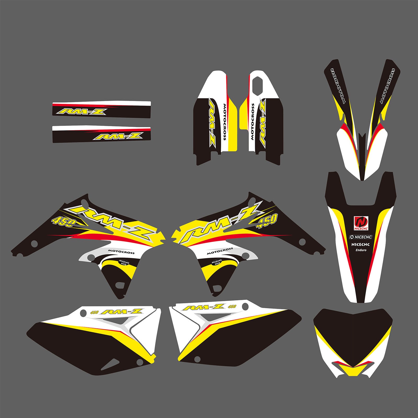 Motorrad Volle Grafiken Aufkleber Aufkleber Set Für SUZUKI RMZ450 2008-2017