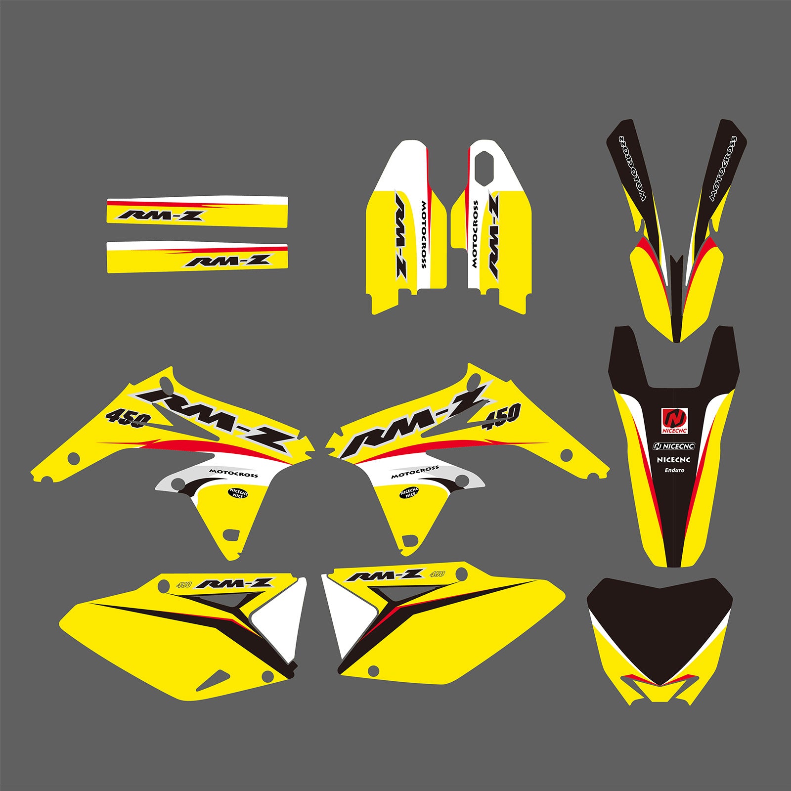 Motorrad Volle Grafiken Aufkleber Aufkleber Set Für SUZUKI RMZ450 2008-2017