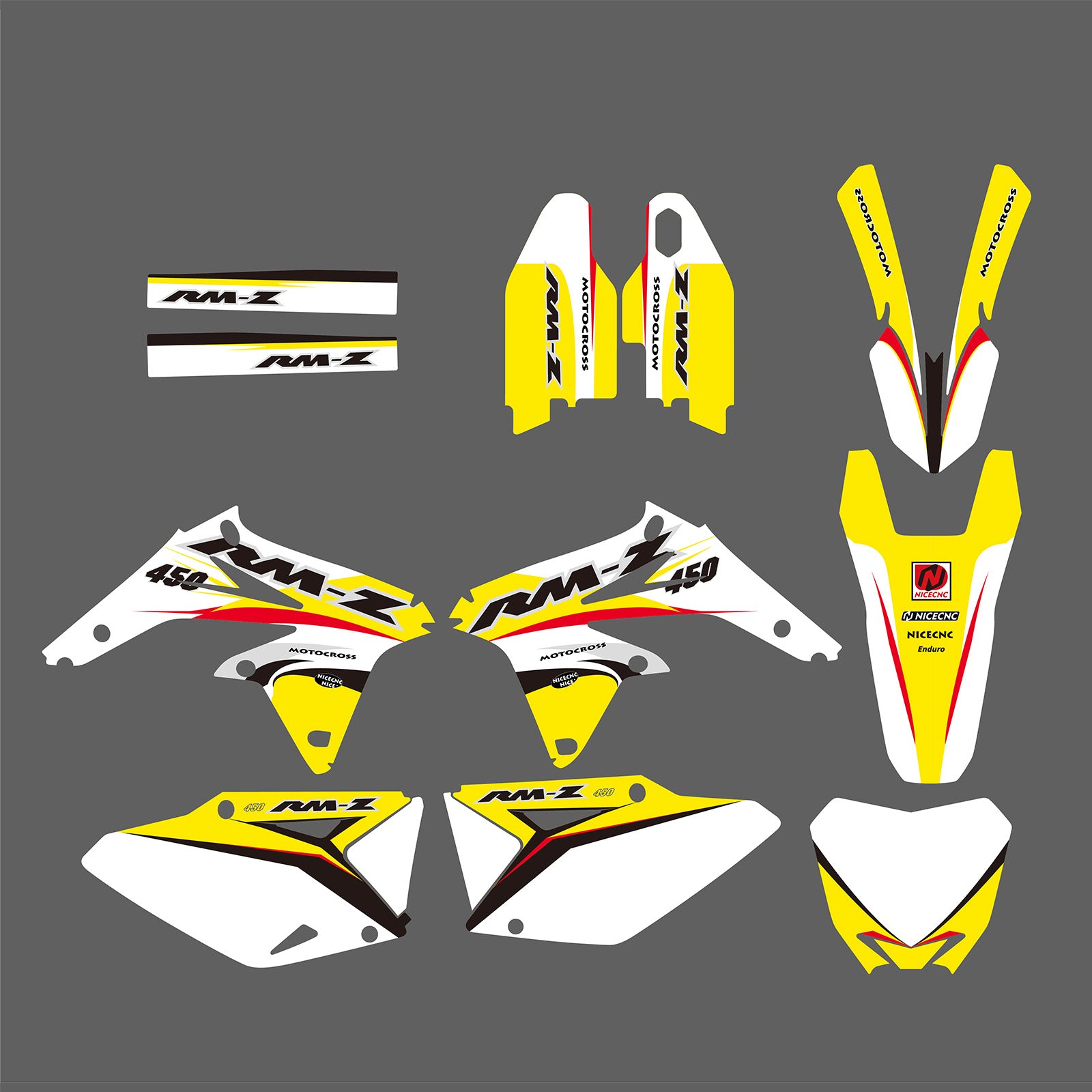 Motorrad Volle Grafiken Aufkleber Aufkleber Set Für SUZUKI RMZ450 2008-2017