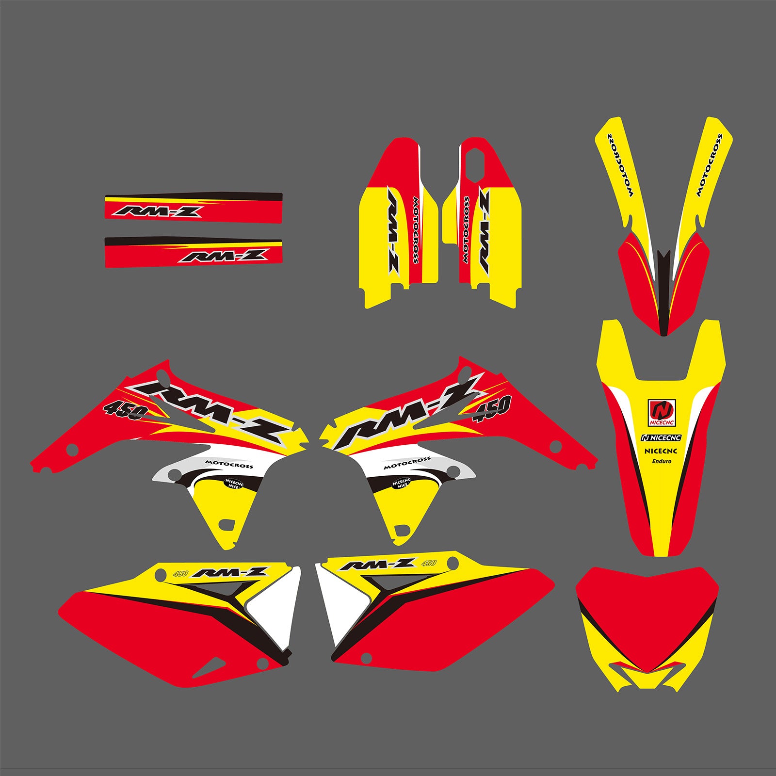 Motorrad Volle Grafiken Decals Aufkleber Kit Für Suzuki RMZ450 2008-2017