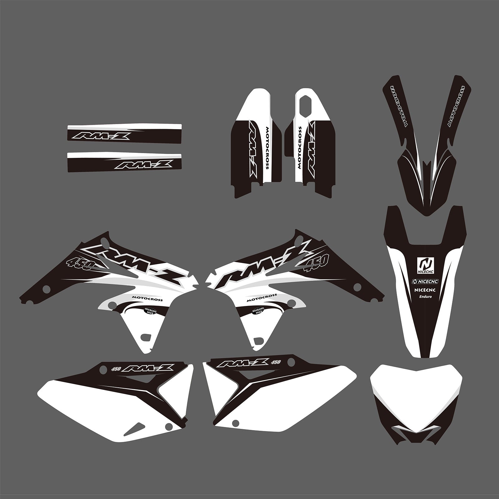 Motorrad Volle Grafiken Decals Aufkleber Kit Für Suzuki RMZ450 2008-2017