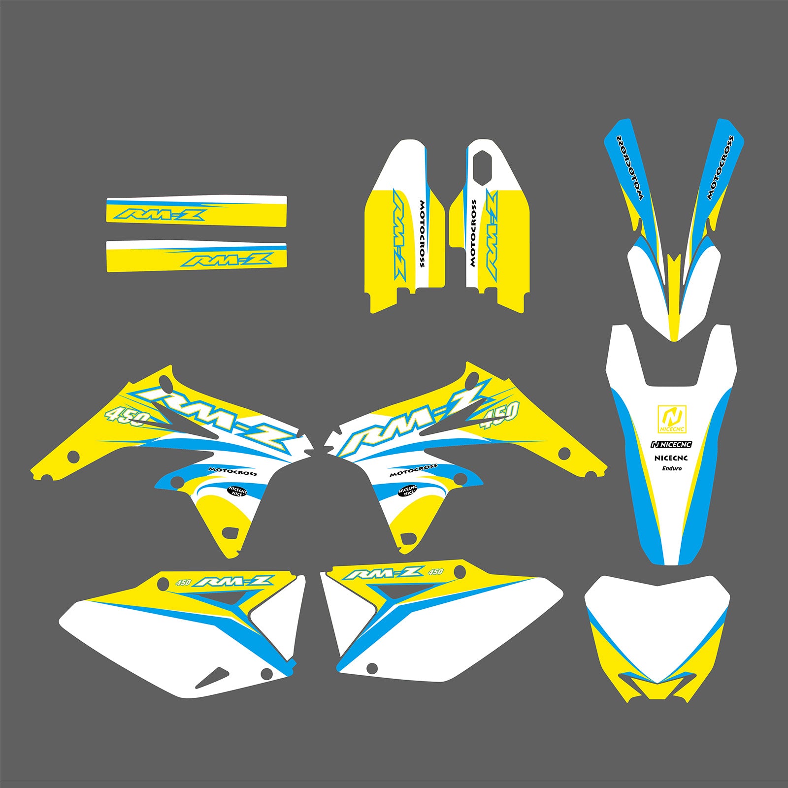 Motorrad Volle Grafiken Decals Aufkleber Kit Für Suzuki RMZ450 2008-2017