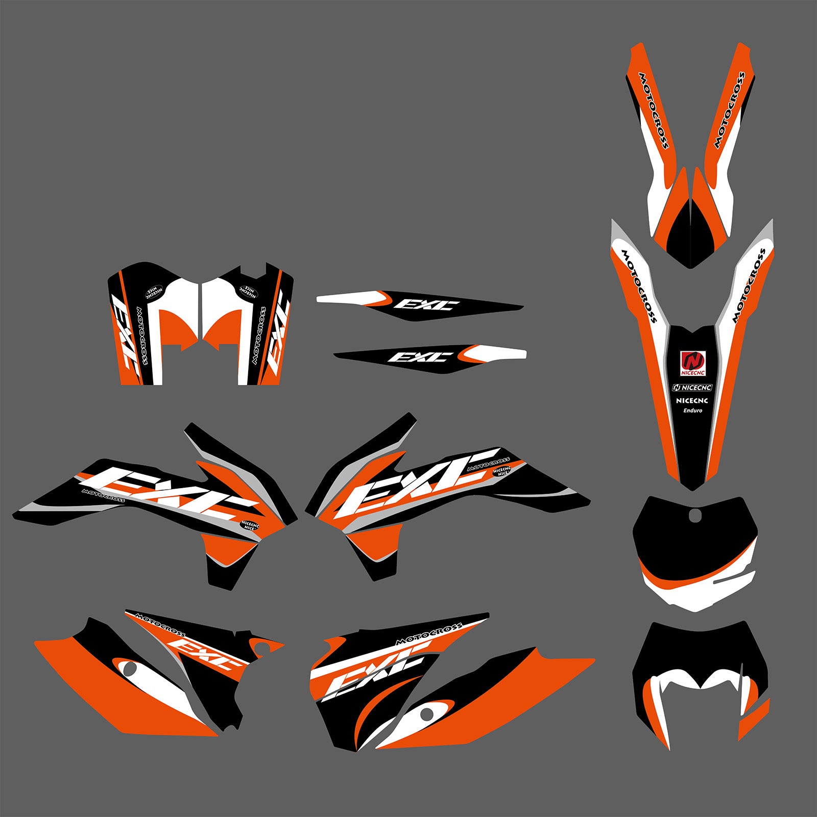 Motorrad Volle Grafiken Aufkleber Aufkleber Set Für KTM EXC / XC-W / XCF-W 2014-2016