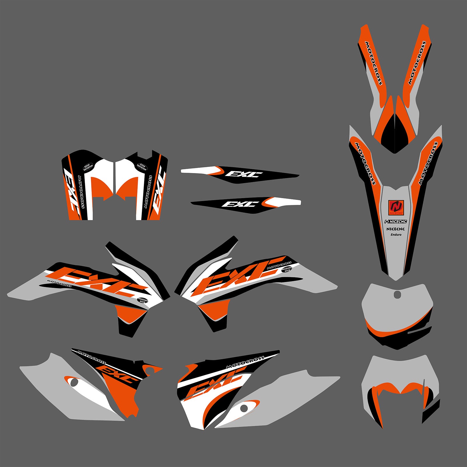 Motorrad Volle Grafiken Aufkleber Aufkleber Set Für KTM EXC / XC-W / XCF-W 2014-2016