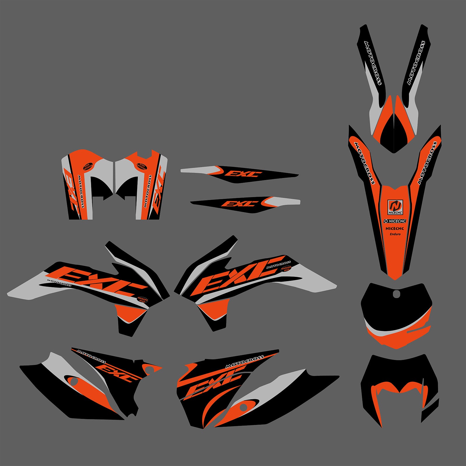 Motorrad Volle Grafiken Aufkleber Aufkleber Set Für KTM EXC / XC-W / XCF-W 2014-2016