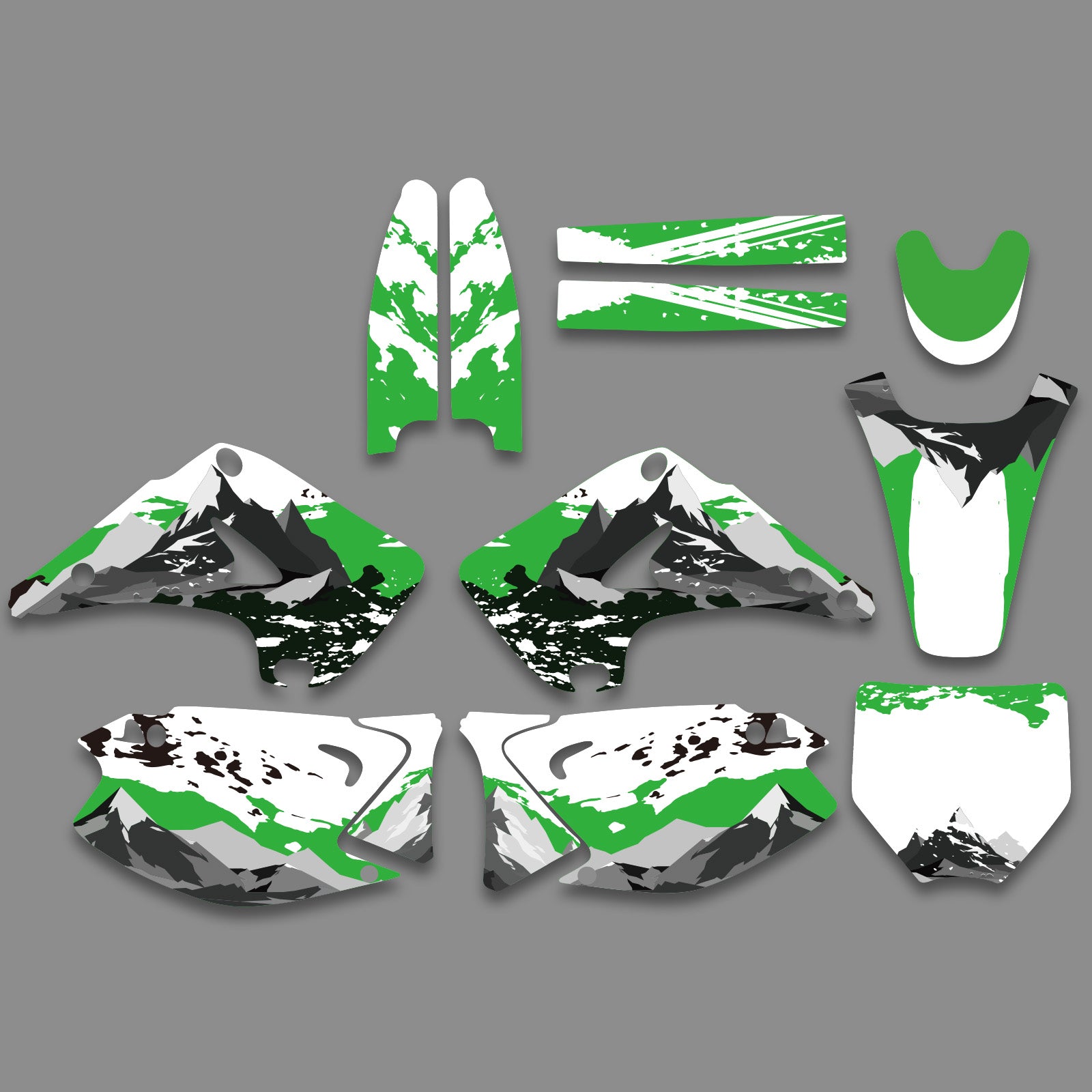 Motorrad Volle Grafiken Aufkleber Aufkleber Set Für KAWASAKI KX125 / KX250 2003-2012