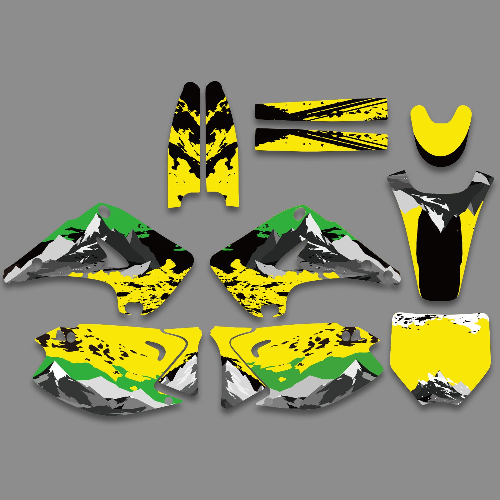 Komplettes Grafik-Aufkleber-Set für KAWASAKI KX125 KX250 2003–2012