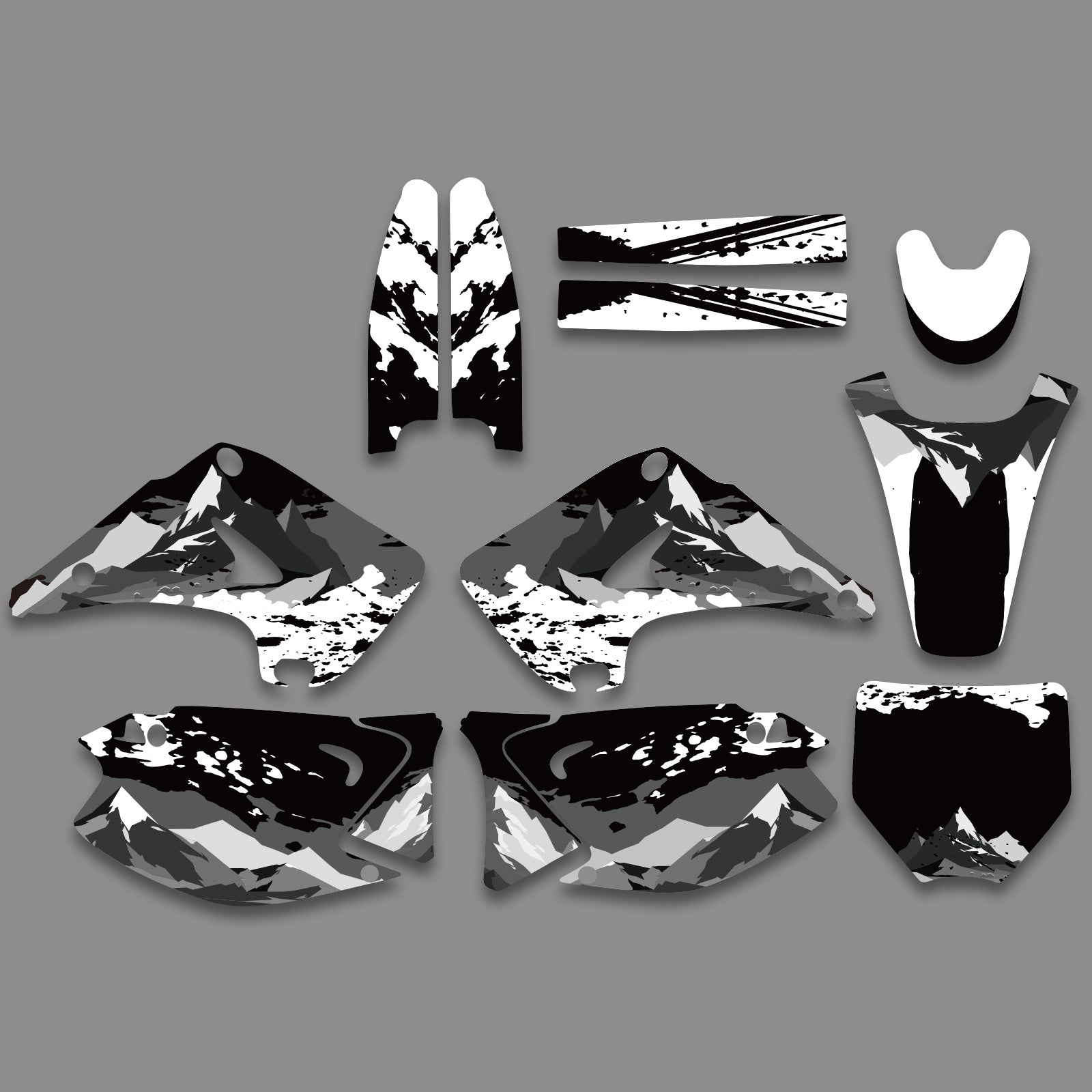 Komplettes Grafik-Aufkleber-Set für KAWASAKI KX125 KX250 2003–2012