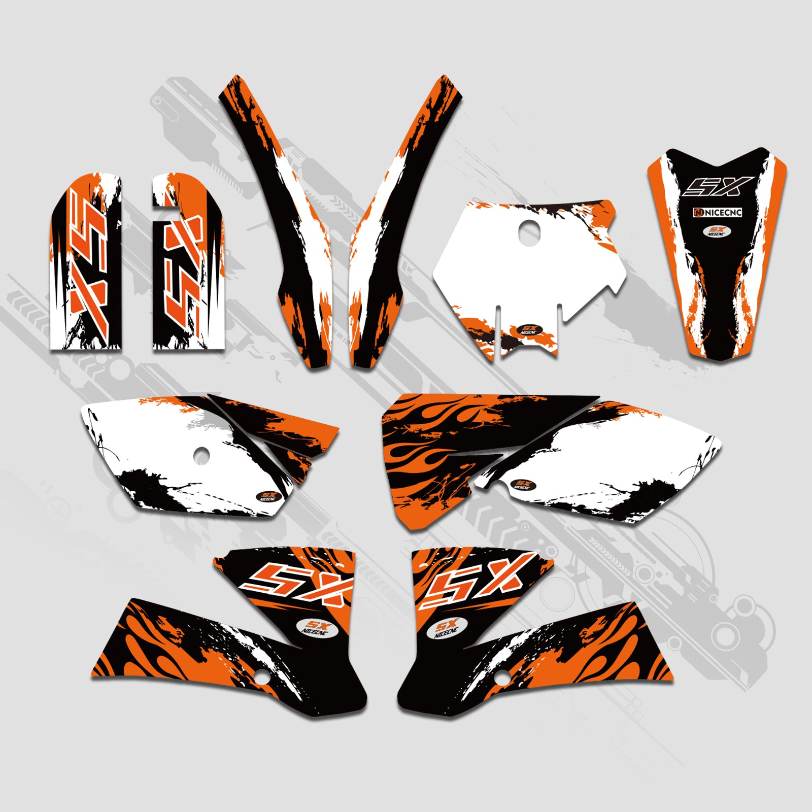 Motorrad Volle Grafiken Decals Aufkleber Set Für KTM SX 85-105 2003-2005