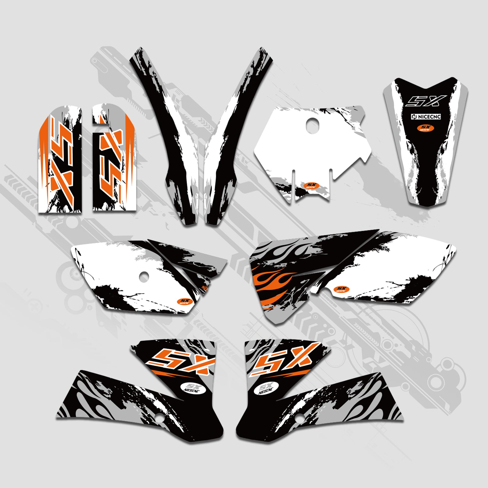 Komplettes Grafik-Aufkleber-Set für KTM SX 85-105 2003-2005