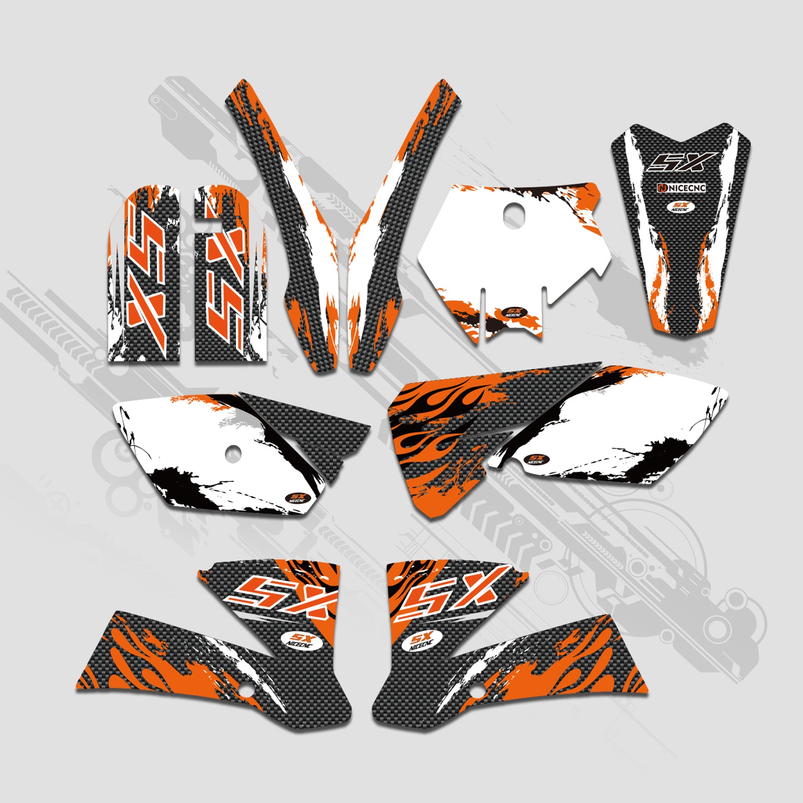 Komplettes Grafik-Aufkleber-Set für KTM SX 85-105 2003-2005
