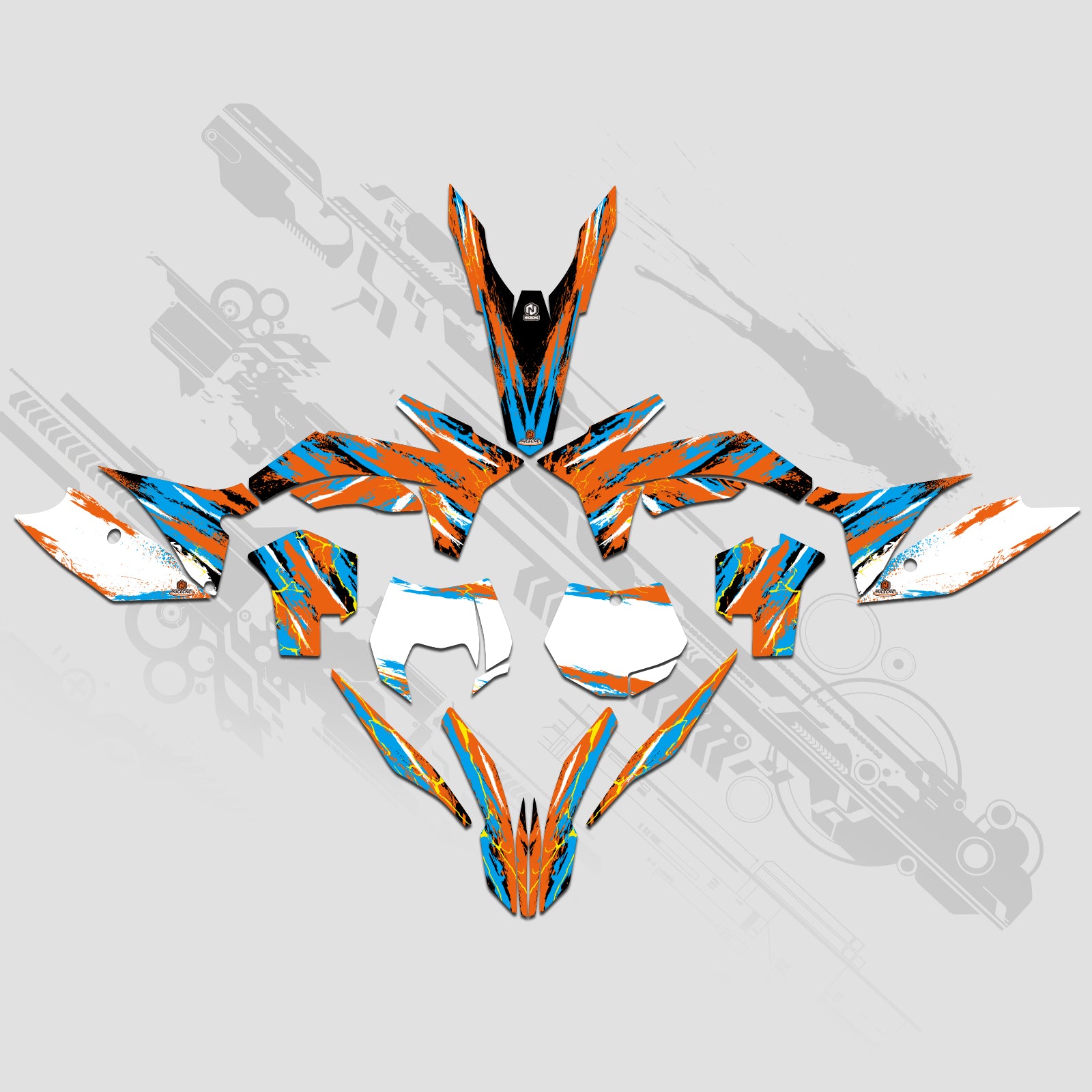 Komplettes Grafik-Aufkleber-Set für KTM SX 2011–2012 XCW 2013
