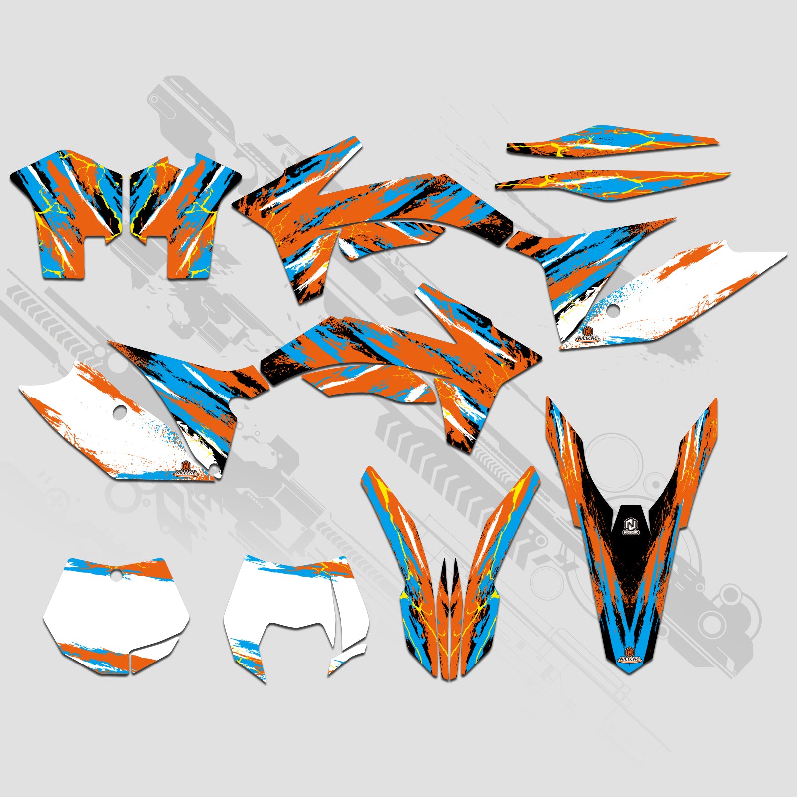 Komplettes Grafik-Aufkleber-Set für KTM SX 2011–2012 XCW 2013