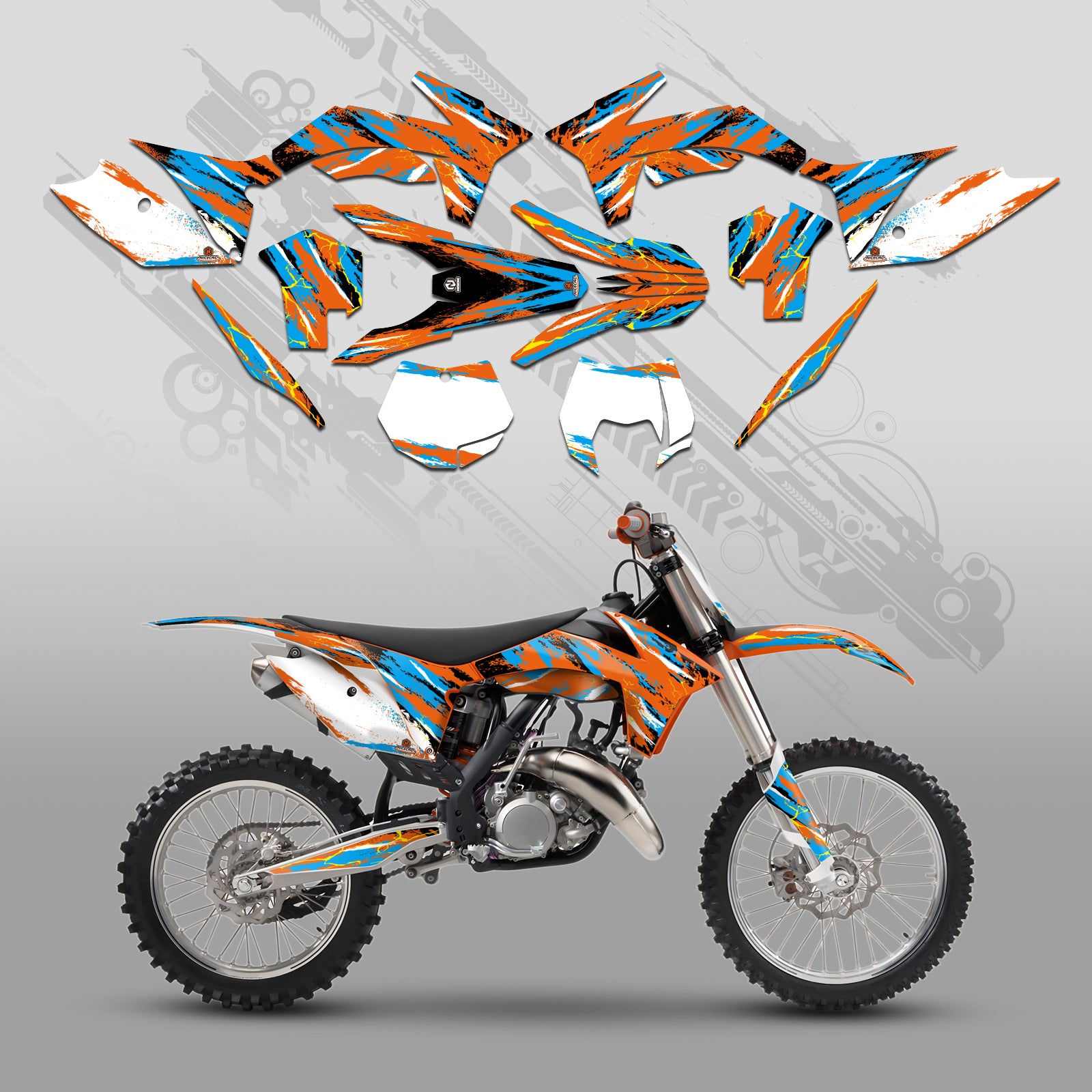 Komplettes Grafik-Aufkleber-Set für KTM SX 2011–2012 XCW 2013