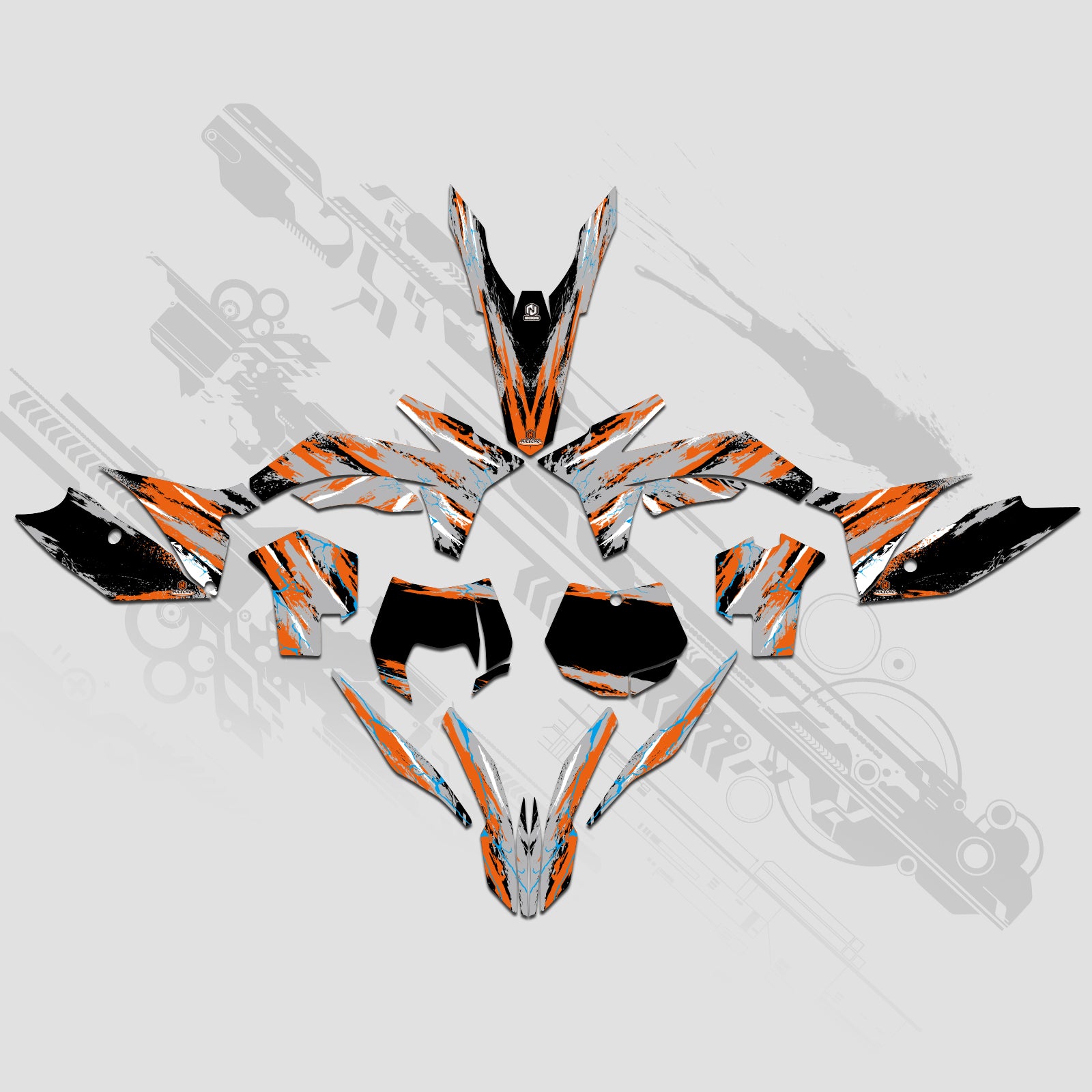 Komplettes Grafik-Aufkleber-Set für KTM SX 2011–2012 XCW 2013