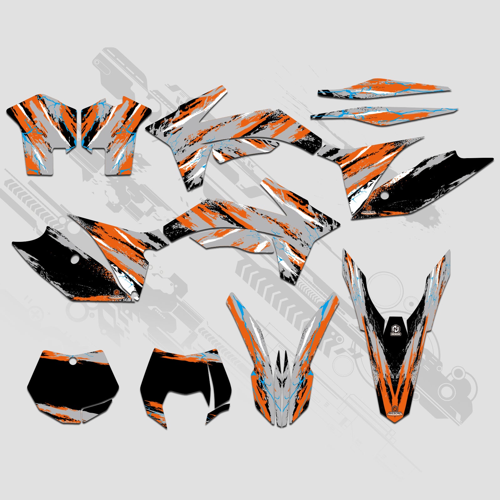 Komplettes Grafik-Aufkleber-Set für KTM SX 2011–2012 XCW 2013