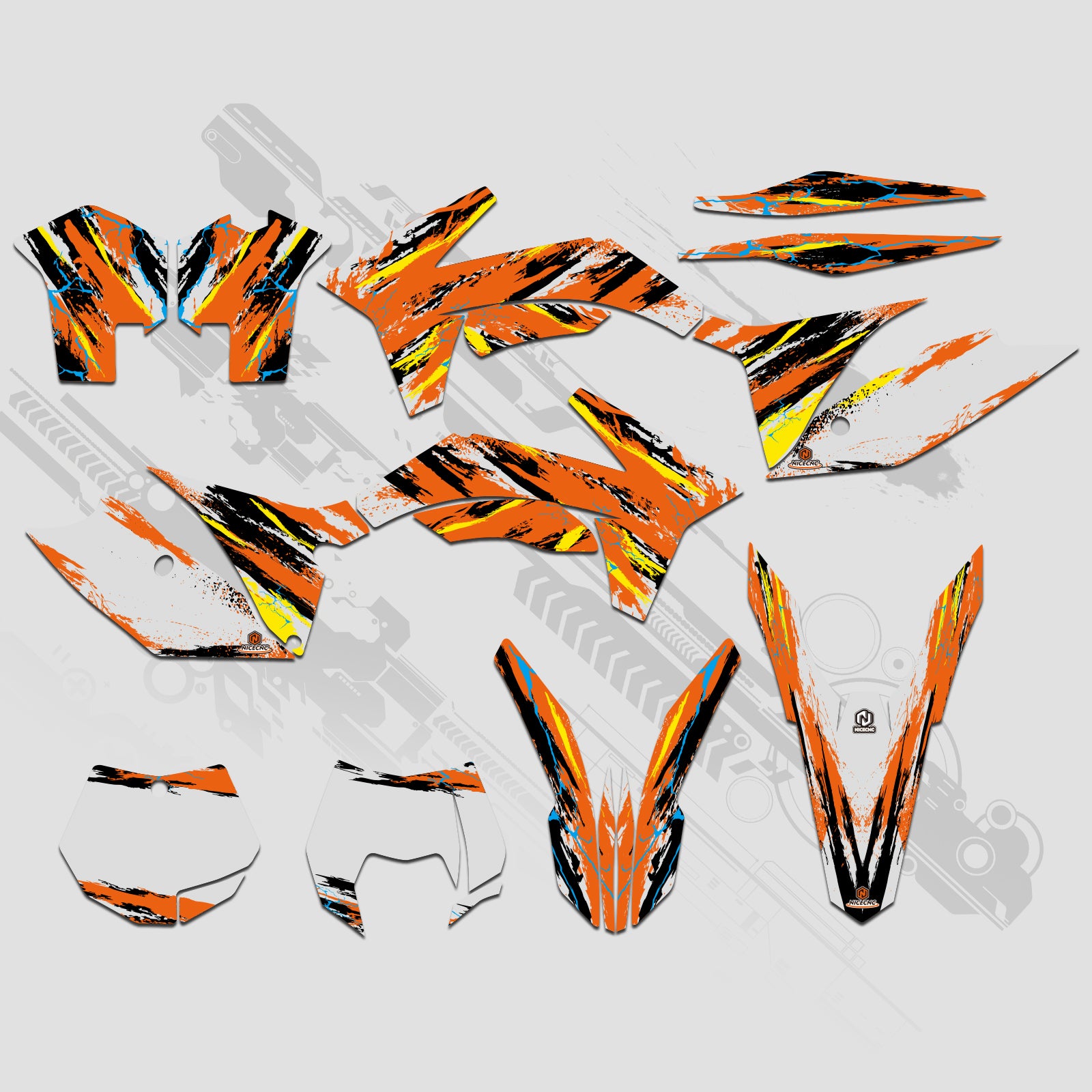 Motorrad Volle Grafiken Decals Aufkleber Set Für KTM SX 2011-2012 XCW 2013