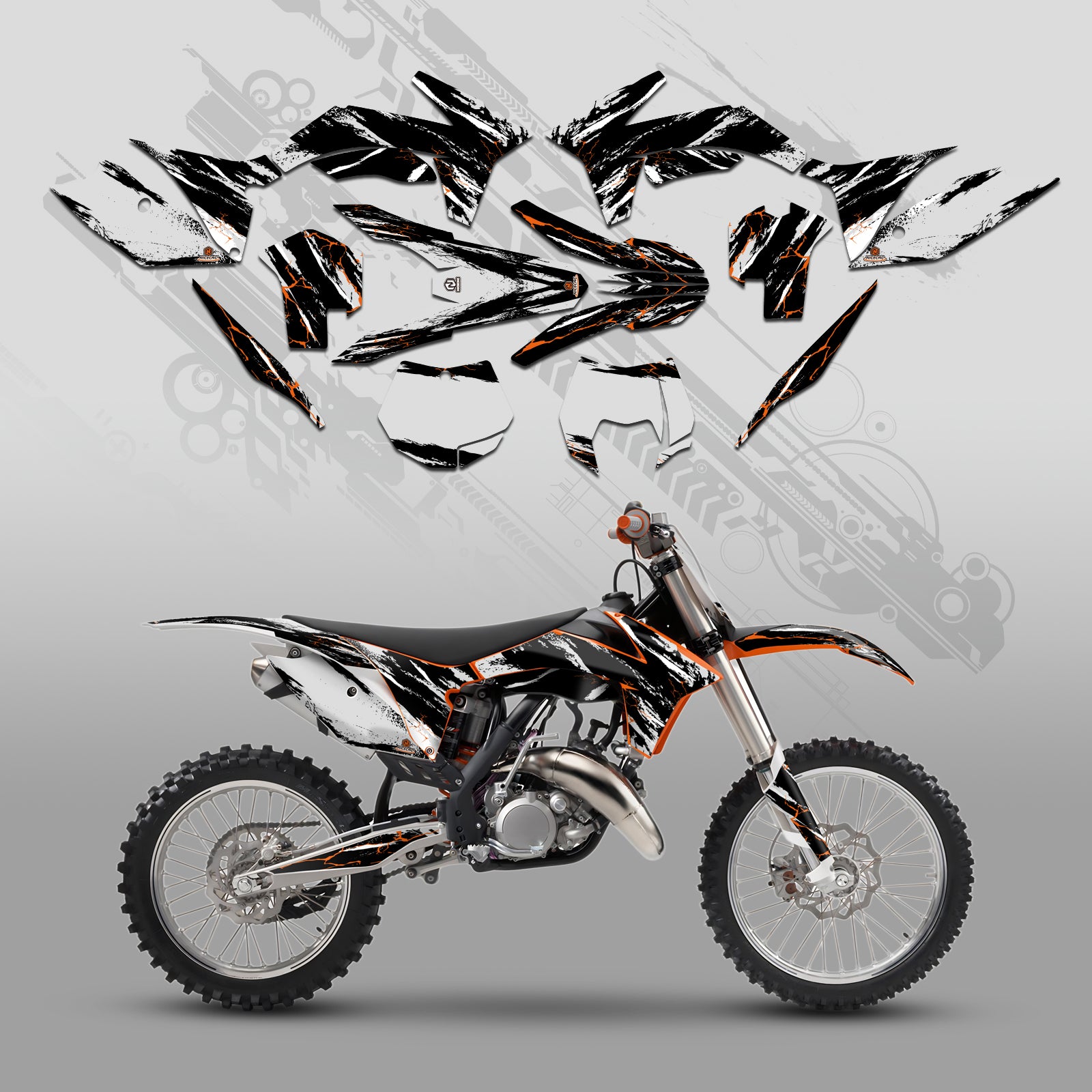 Motorrad Volle Grafiken Decals Aufkleber Set Für KTM SX 2011-2012 XCW 2013
