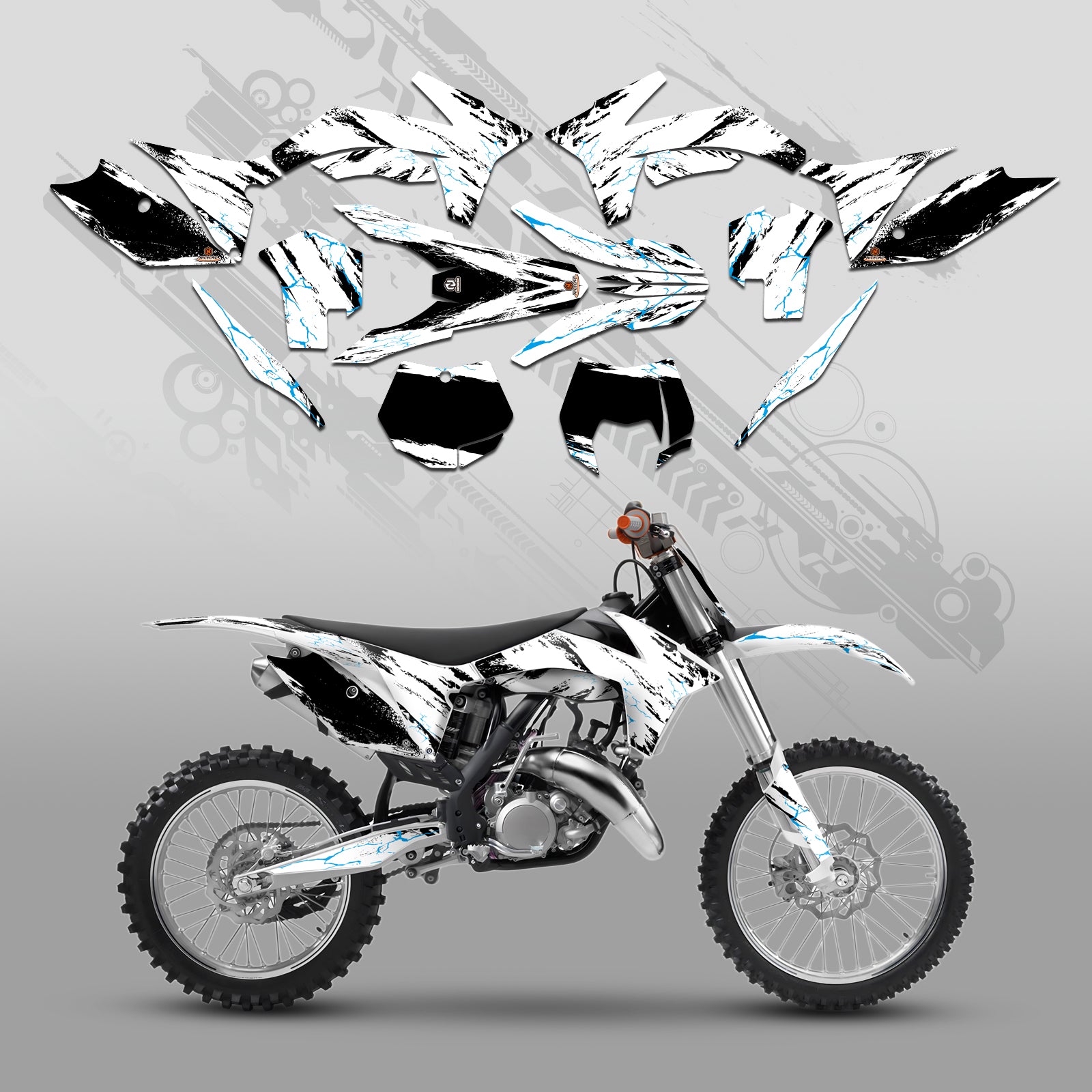 Motorrad Volle Grafiken Decals Aufkleber Set Für KTM SX 2011-2012 XCW 2013