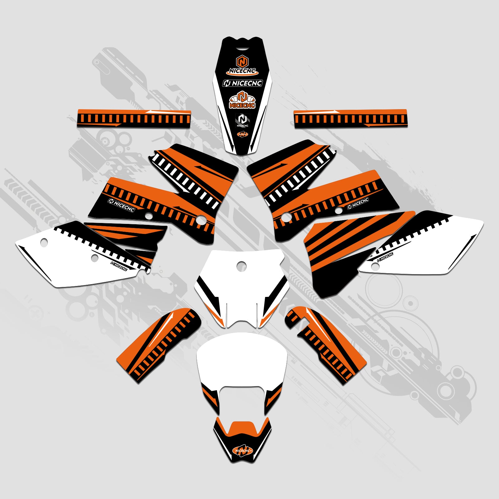 Motorrad Volle Grafik Aufkleber Aufkleber Set Für KTM SX 2005-2006