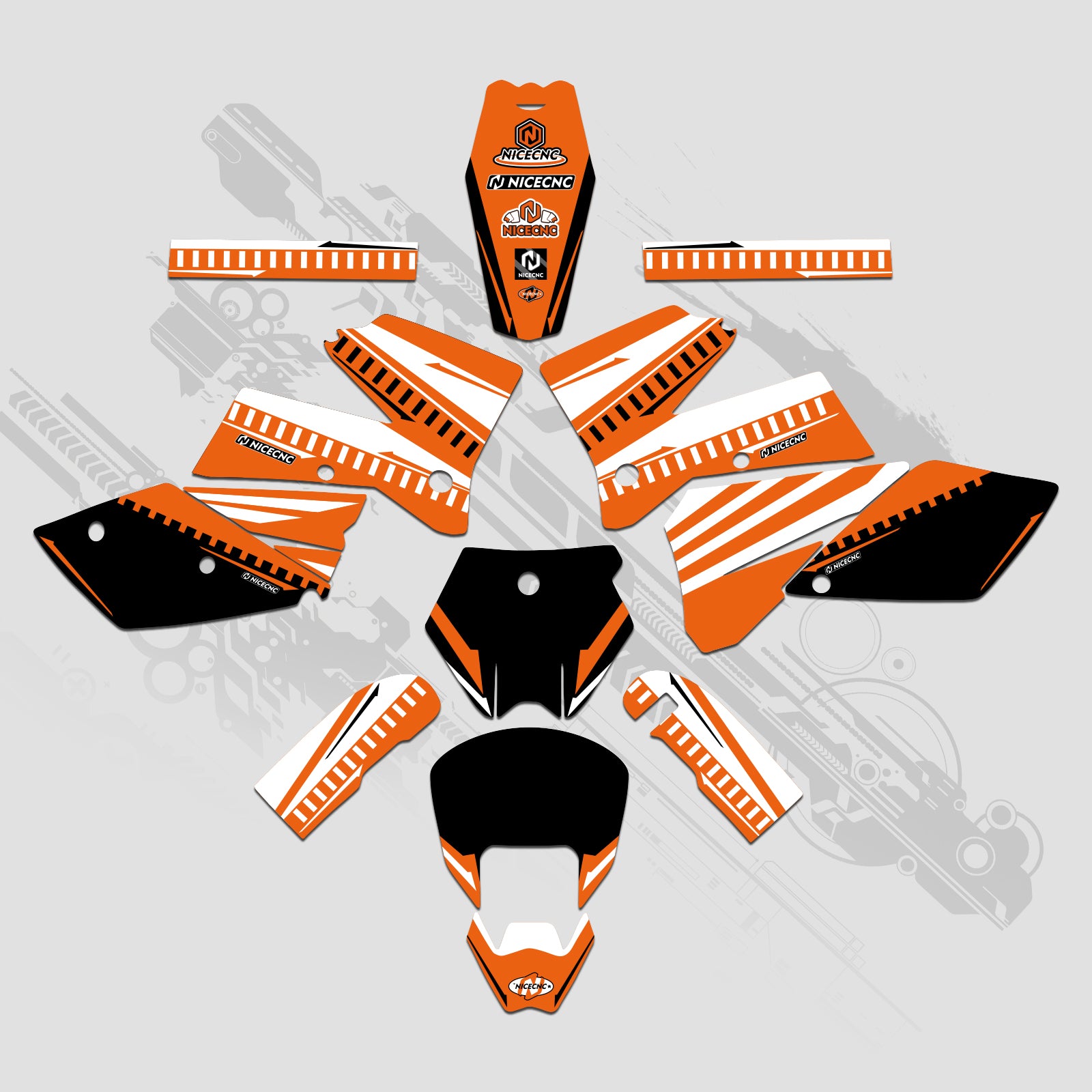 Motorrad Volle Grafik Aufkleber Aufkleber Set Für KTM SX 2005-2006