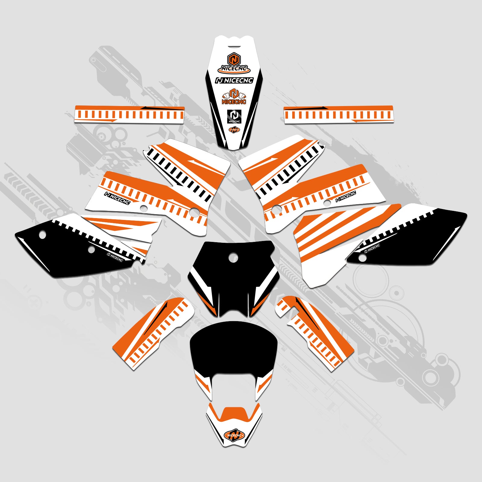 Motorrad Volle Grafik Aufkleber Aufkleber Set Für KTM SX 2005-2006