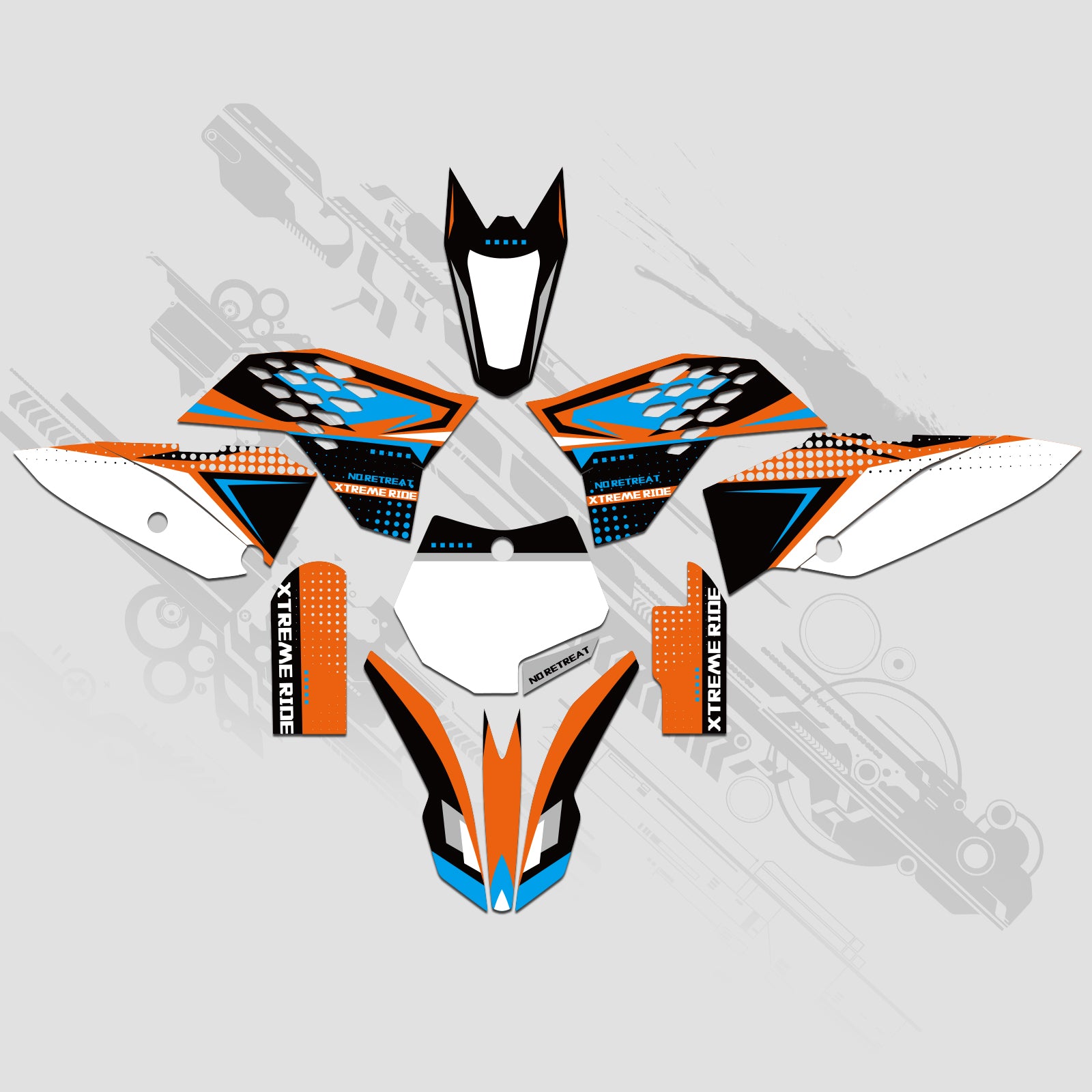 Motorrad Volle Grafiken Aufkleber Aufkleber Set Für KTM SX65 2009-2015