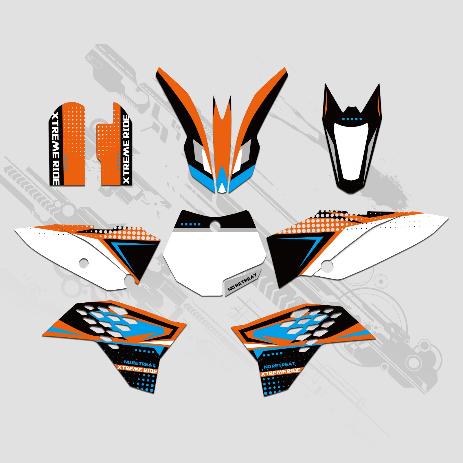 Motorrad Volle Grafiken Aufkleber Aufkleber Set Für KTM SX65 2009-2015