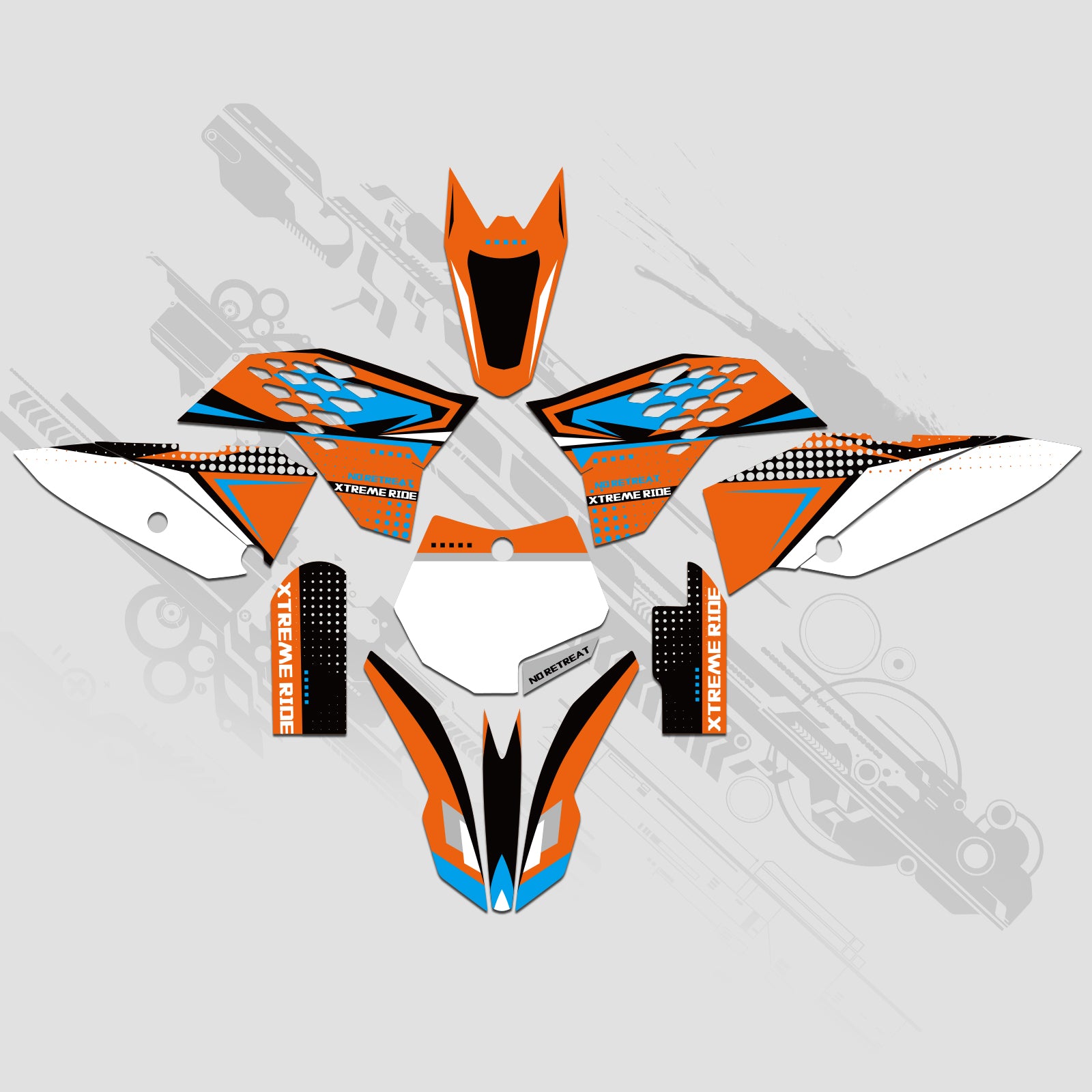 Motorrad Volle Grafiken Aufkleber Aufkleber Set Für KTM SX65 2009-2015