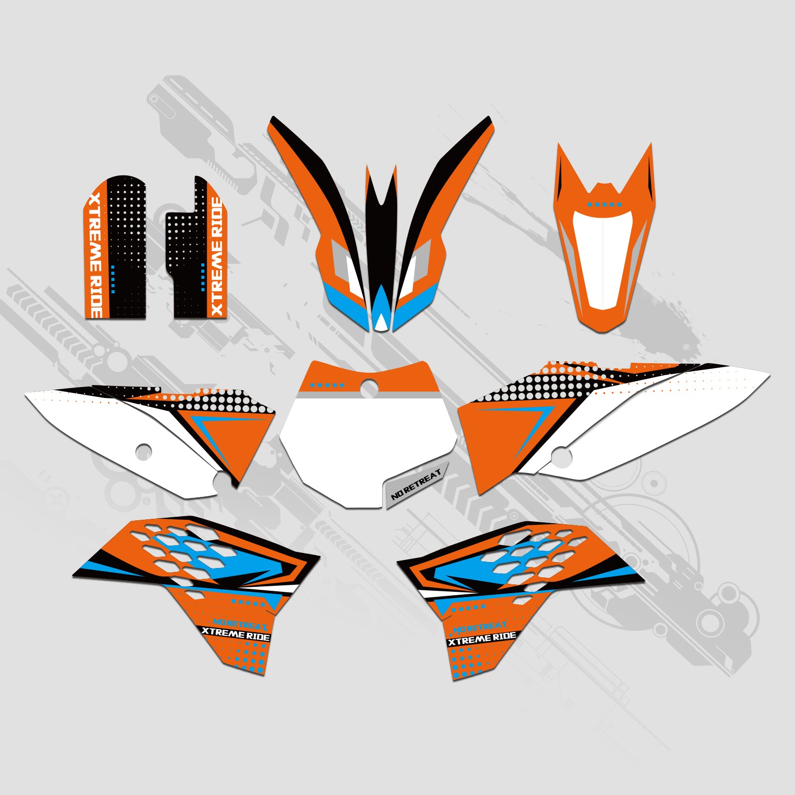 Motorrad Volle Grafiken Aufkleber Aufkleber Set Für KTM SX65 2009-2015