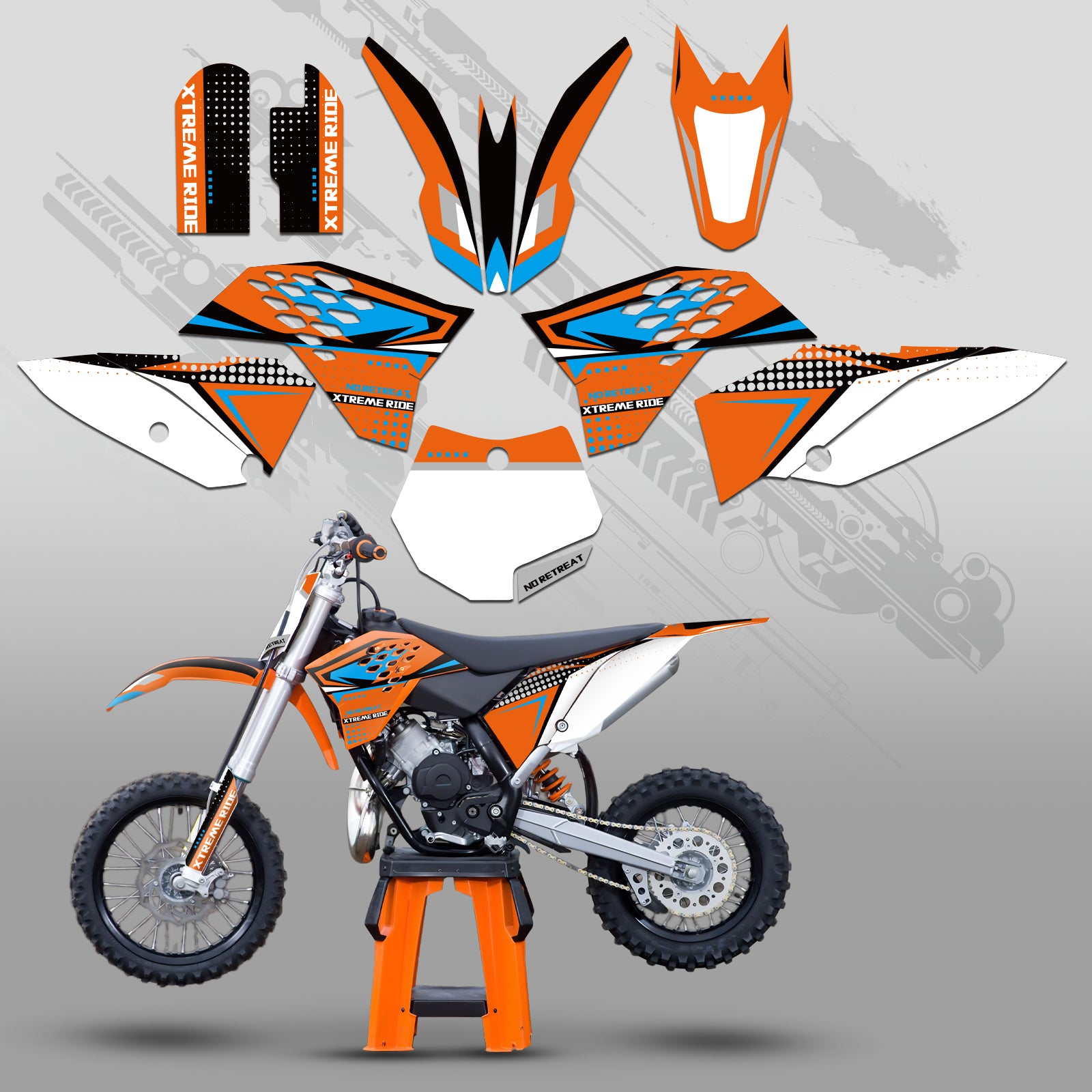 Motorrad Volle Grafiken Aufkleber Aufkleber Set Für KTM SX65 2009-2015