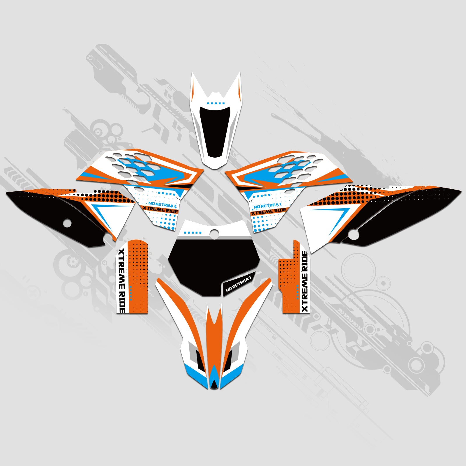 Motorrad Volle Grafiken Aufkleber Aufkleber Set Für KTM SX65 2009-2015