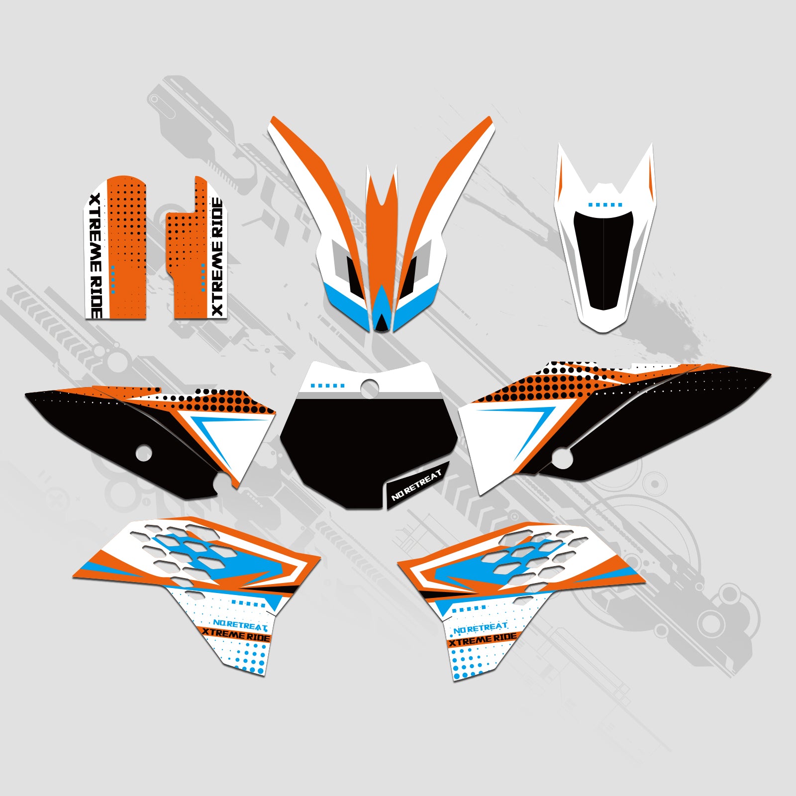 Motorrad Volle Grafiken Aufkleber Aufkleber Set Für KTM SX65 2009-2015
