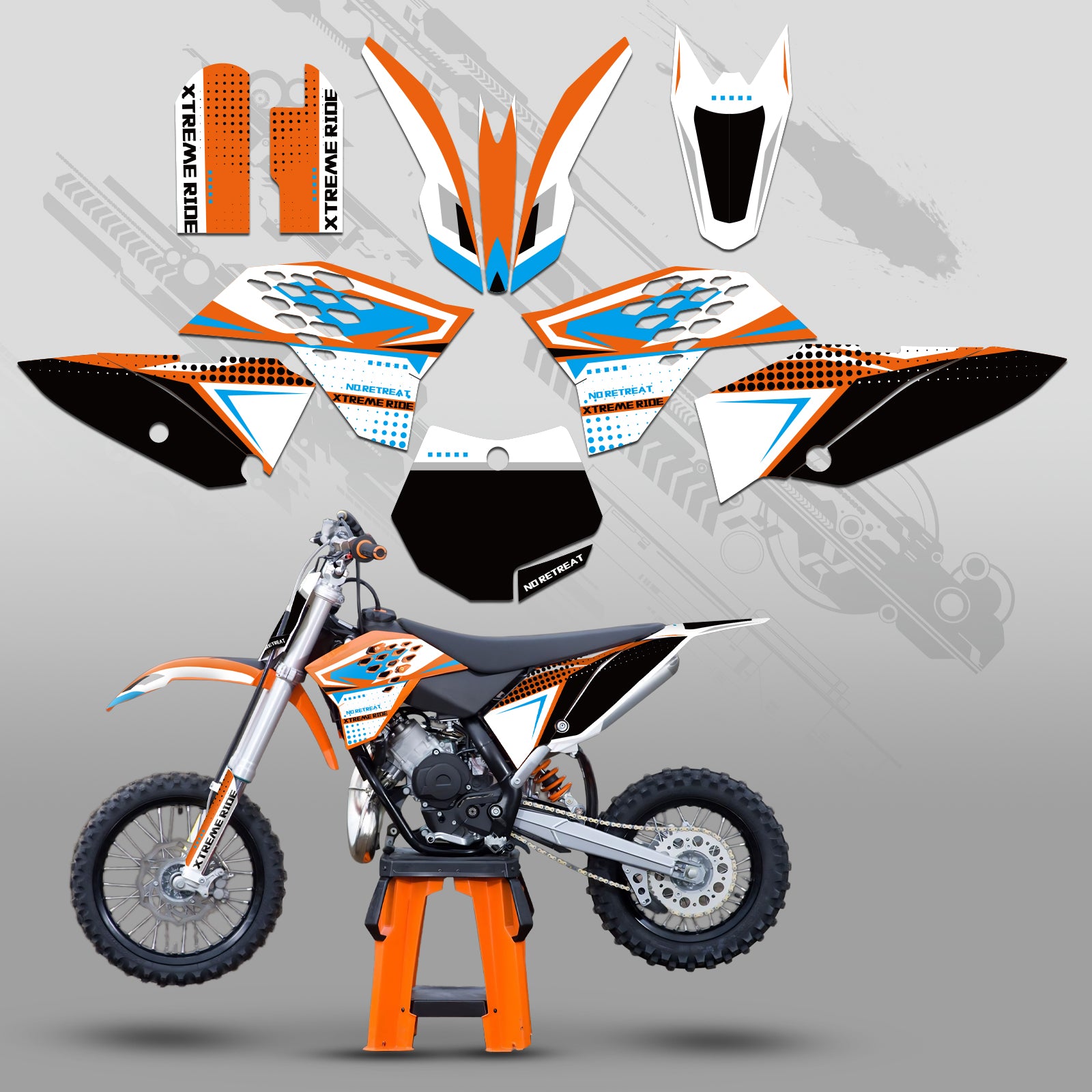 Motorrad Volle Grafiken Aufkleber Aufkleber Set Für KTM SX65 2009-2015