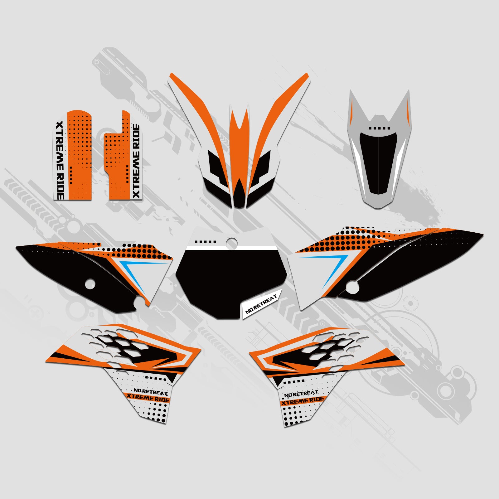 Komplettes Grafik-Aufkleber-Set für KTM SX65 2009–2015