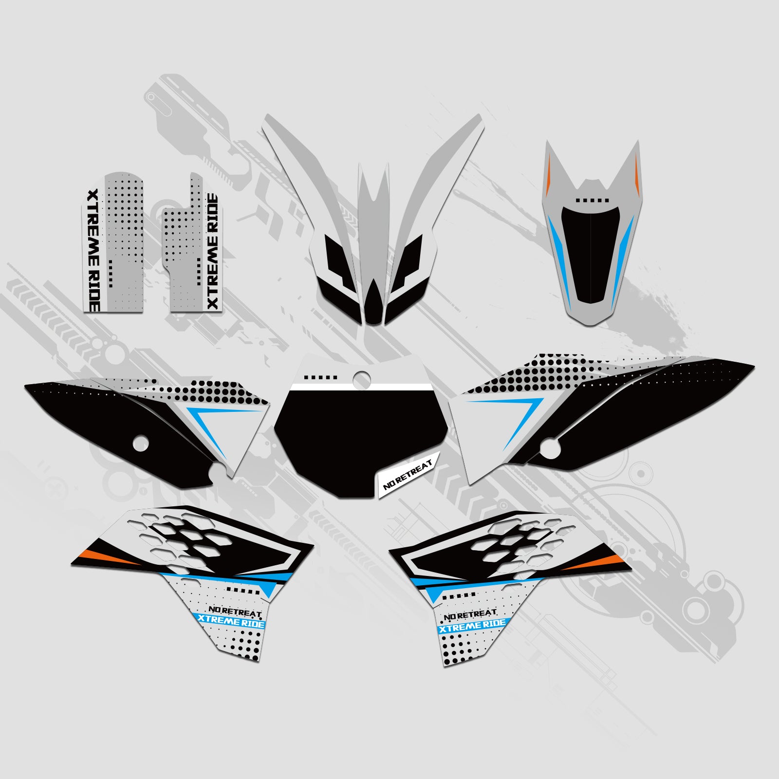 Komplettes Grafik-Aufkleber-Set für KTM SX65 2009–2015