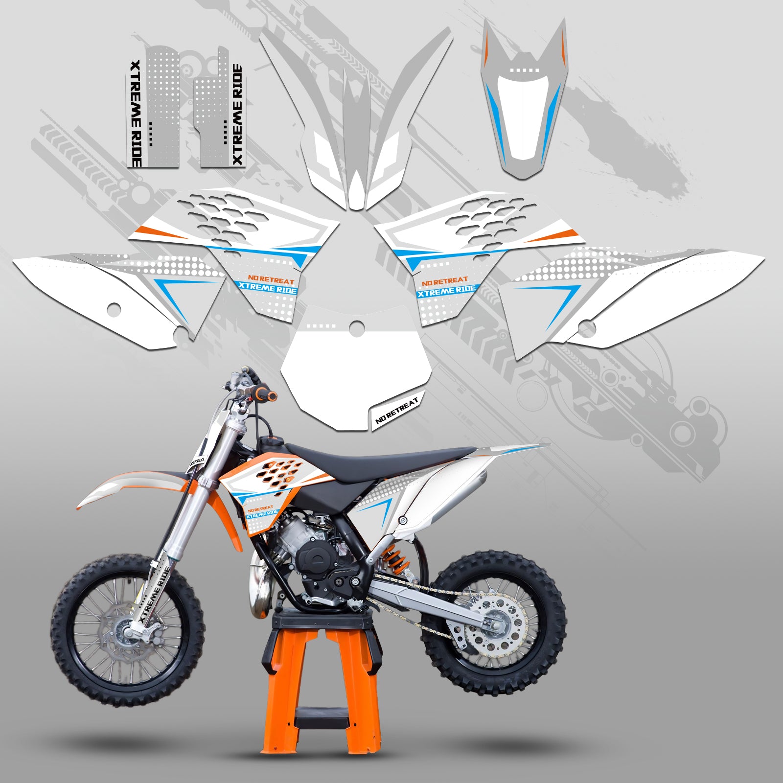 Komplettes Grafik-Aufkleber-Set für KTM SX65 2009–2015