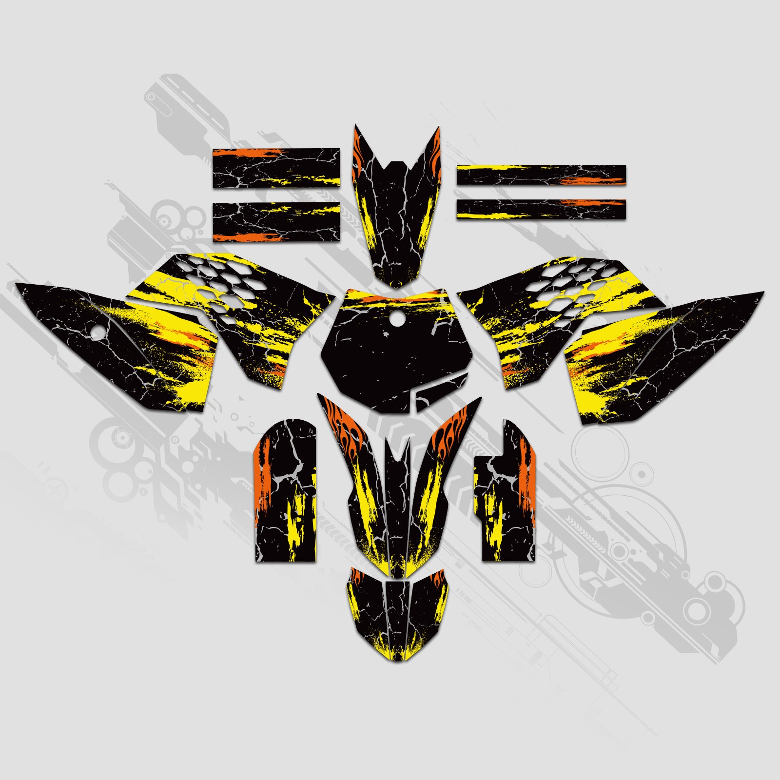 Komplettes Grafik-Aufkleber-Set für KTM SX50 2009–2015