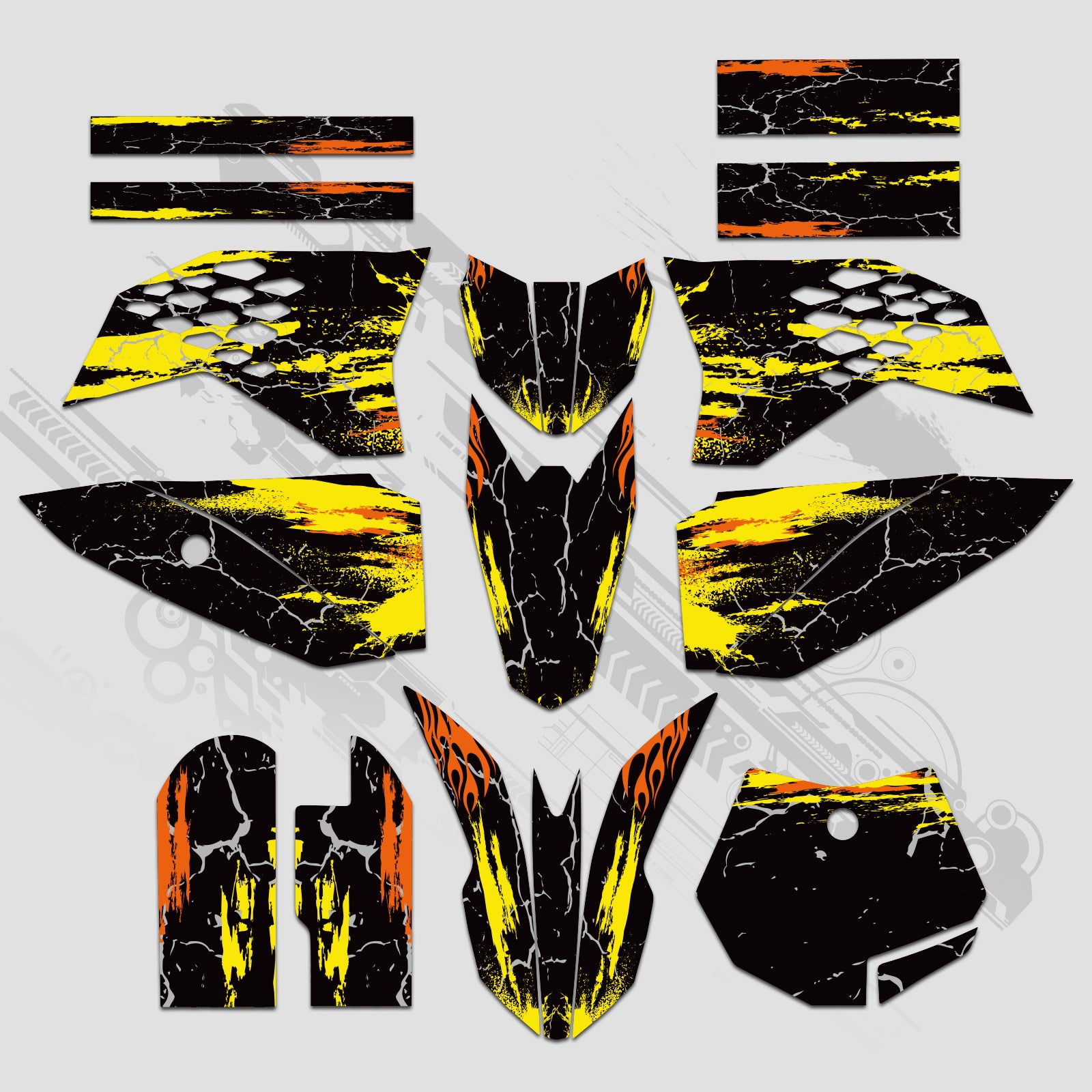 Komplettes Grafik-Aufkleber-Set für KTM SX50 2009–2015