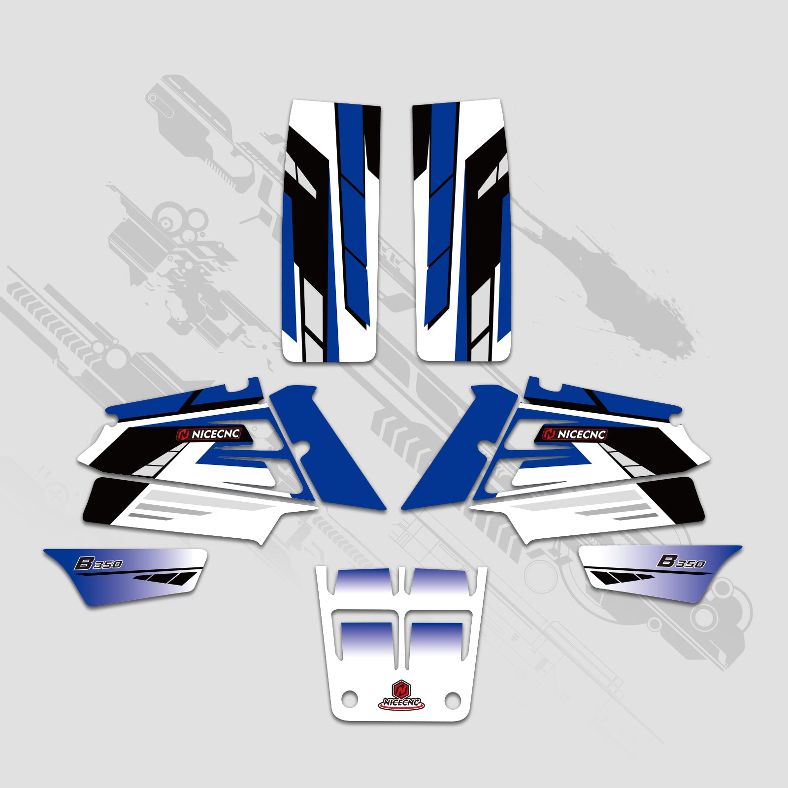 Komplettes ATV-Dekor-Set für YAMAHA BANSHEE 350 (1987–2006)