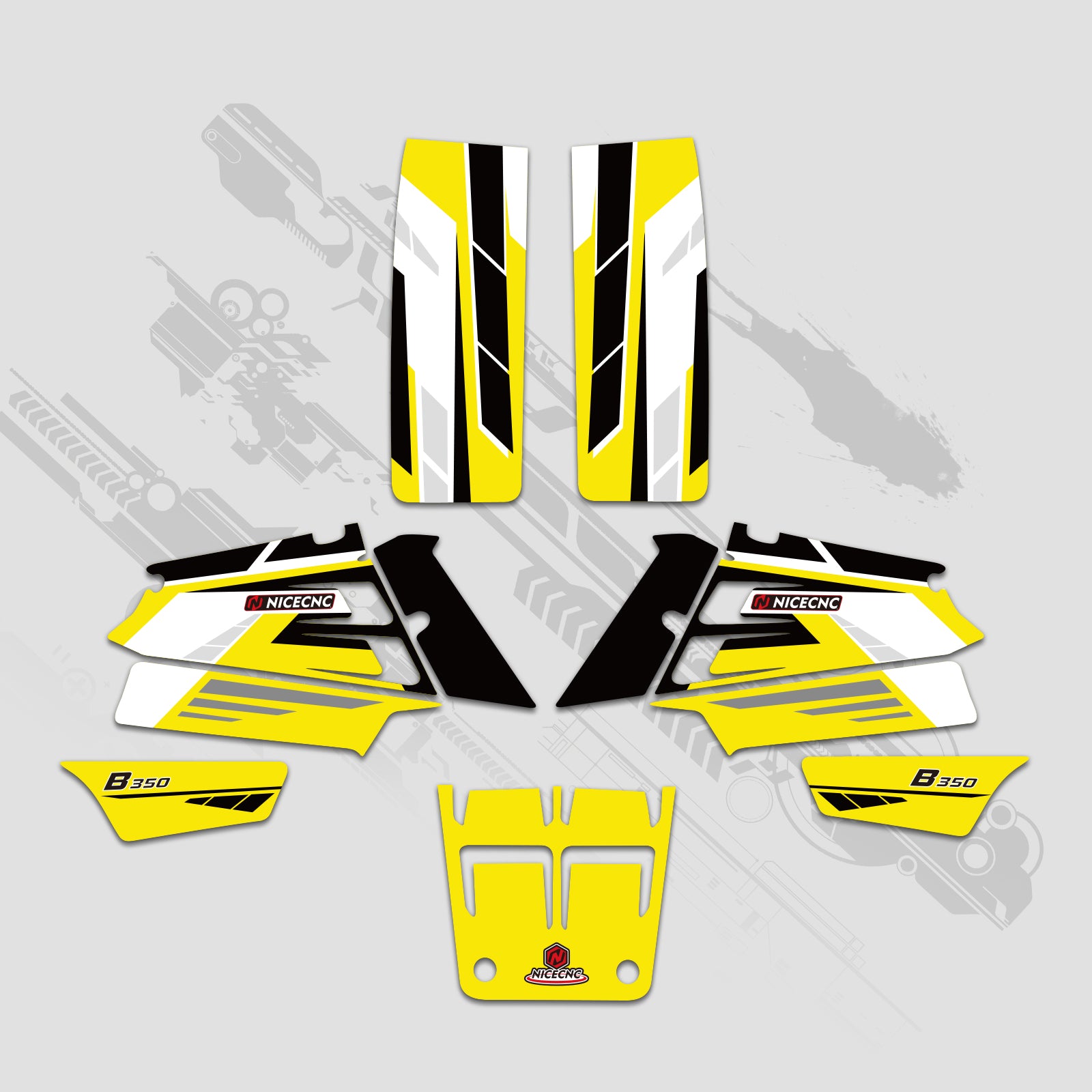 Komplettes ATV-Dekor-Set für YAMAHA BANSHEE 350 (1987–2006)