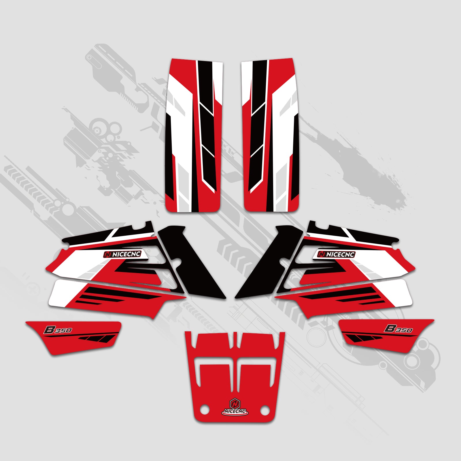 Komplettes ATV-Dekor-Set für YAMAHA BANSHEE 350 (1987–2006)