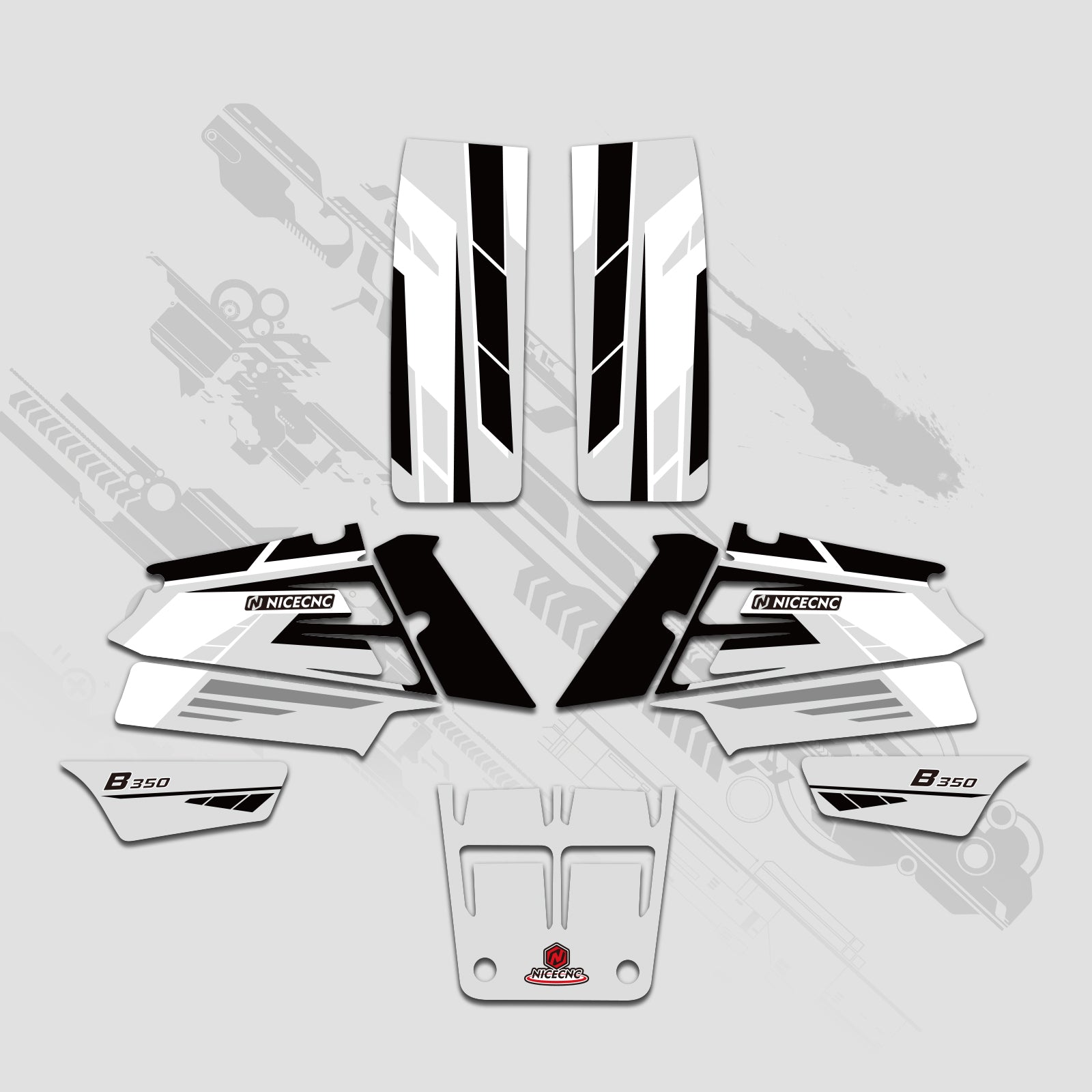 Komplettes ATV-Dekor-Set für YAMAHA BANSHEE 350 (1987–2006)