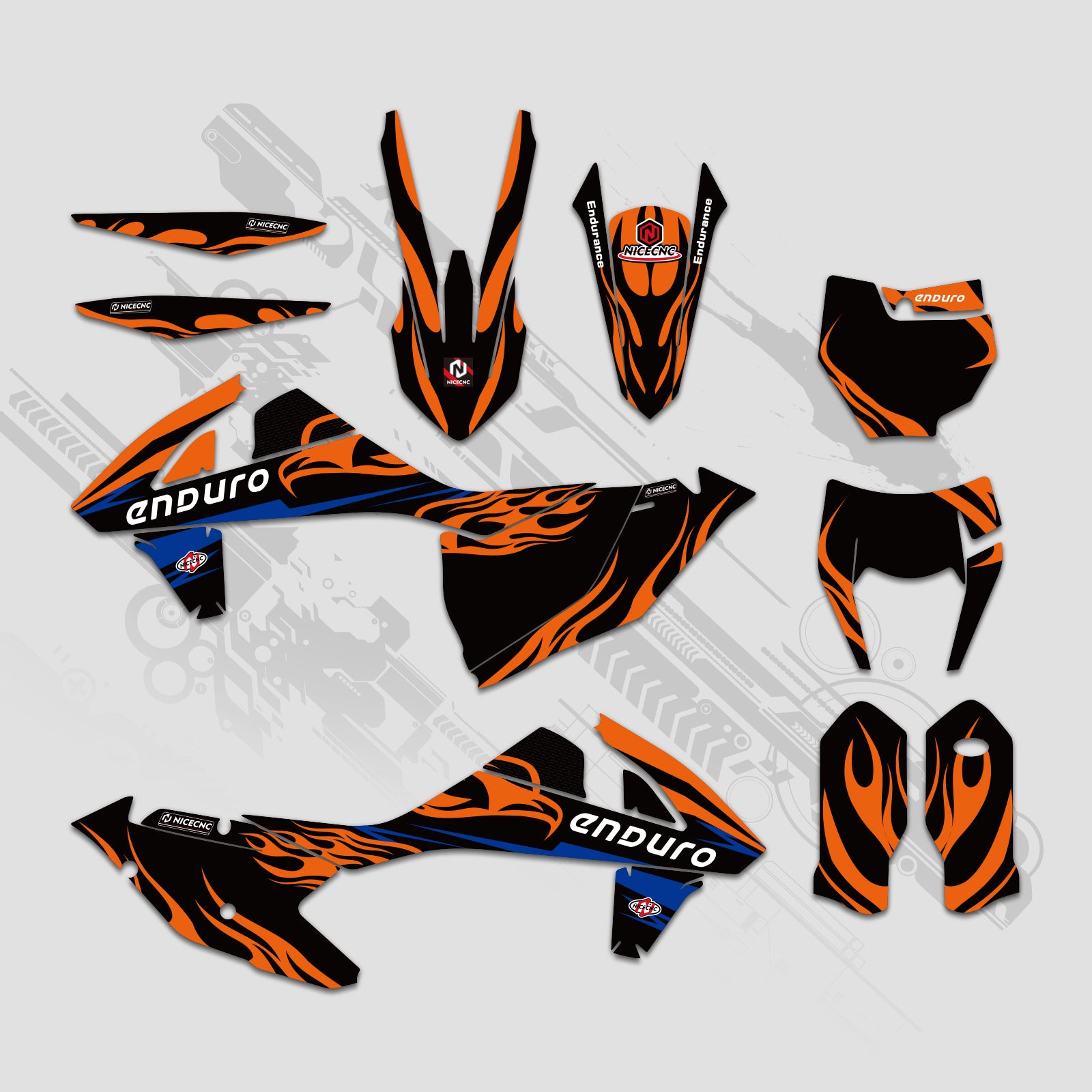 Motorrad-Vollgrafik-Dekor-Aufkleber-Kit für KTM EXC/XC/XCF 2017-2019