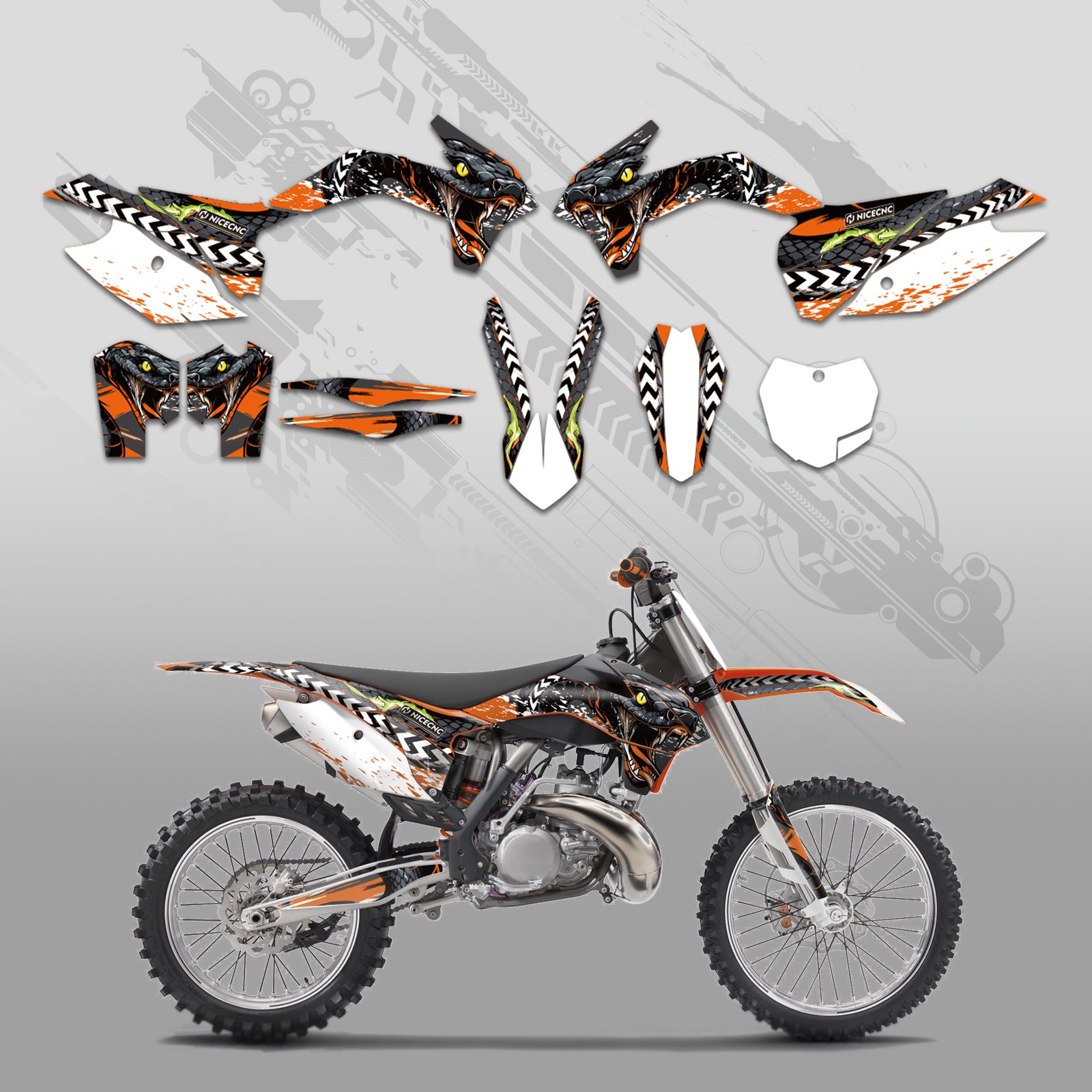 Motorrad-Vollgrafik-Dekor-Aufkleber-Kit für KTM SX XC 125-450F 2013-2015 EXC XC-W XCF-W 2014