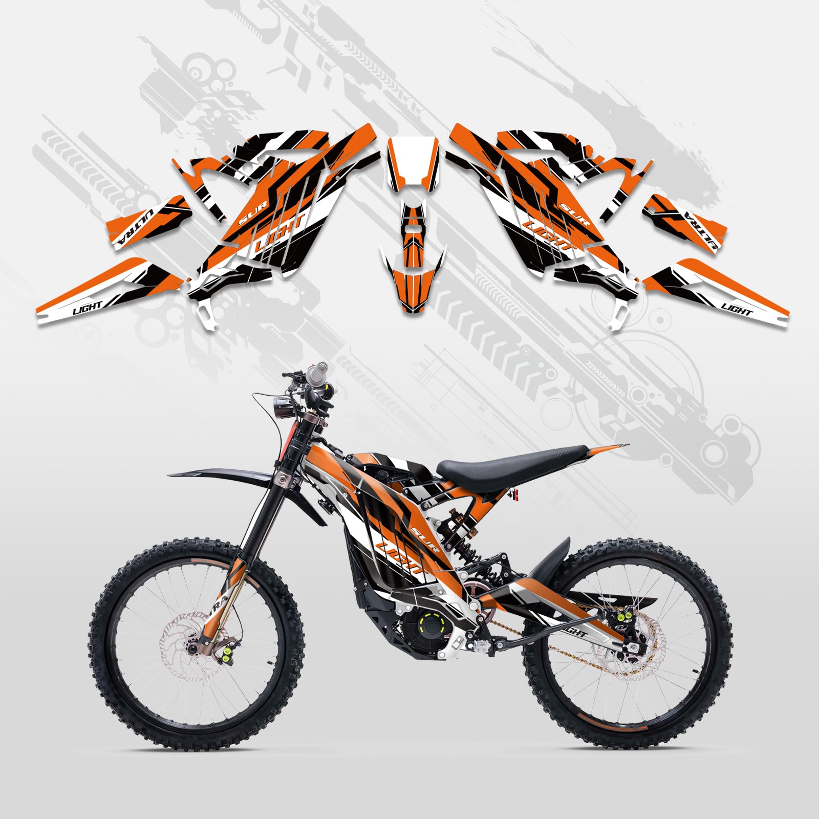 Motorrad Komplett-Dekor Aufkleber-Set für Surron Light Bee X alle Baujahre