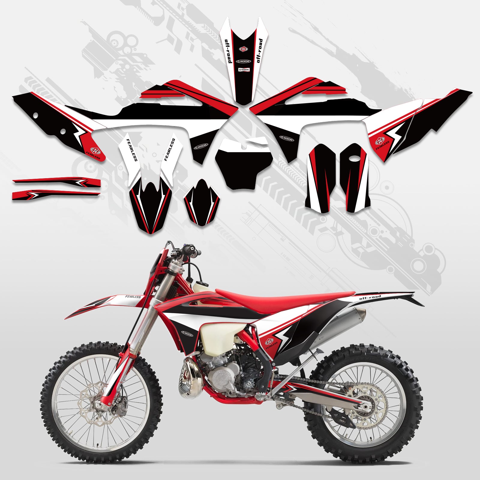 Motorrad Komplett-Dekor Aufkleber-Set für GAS GAS MC Motocross 2021-2023