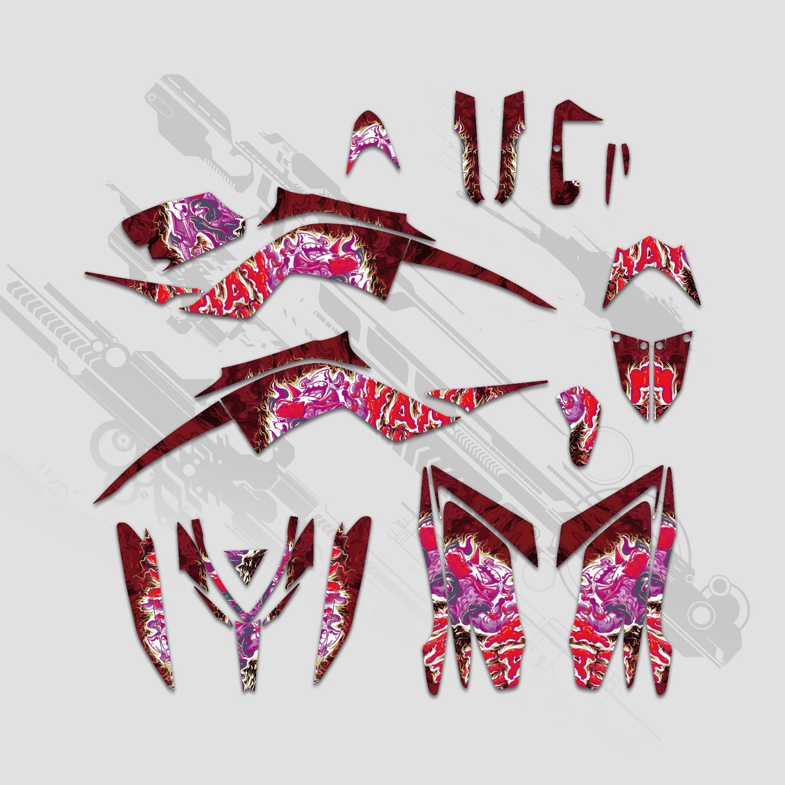 ATV Full Graphics Decal Kit for Yamaha Raptor 700 2013–2023