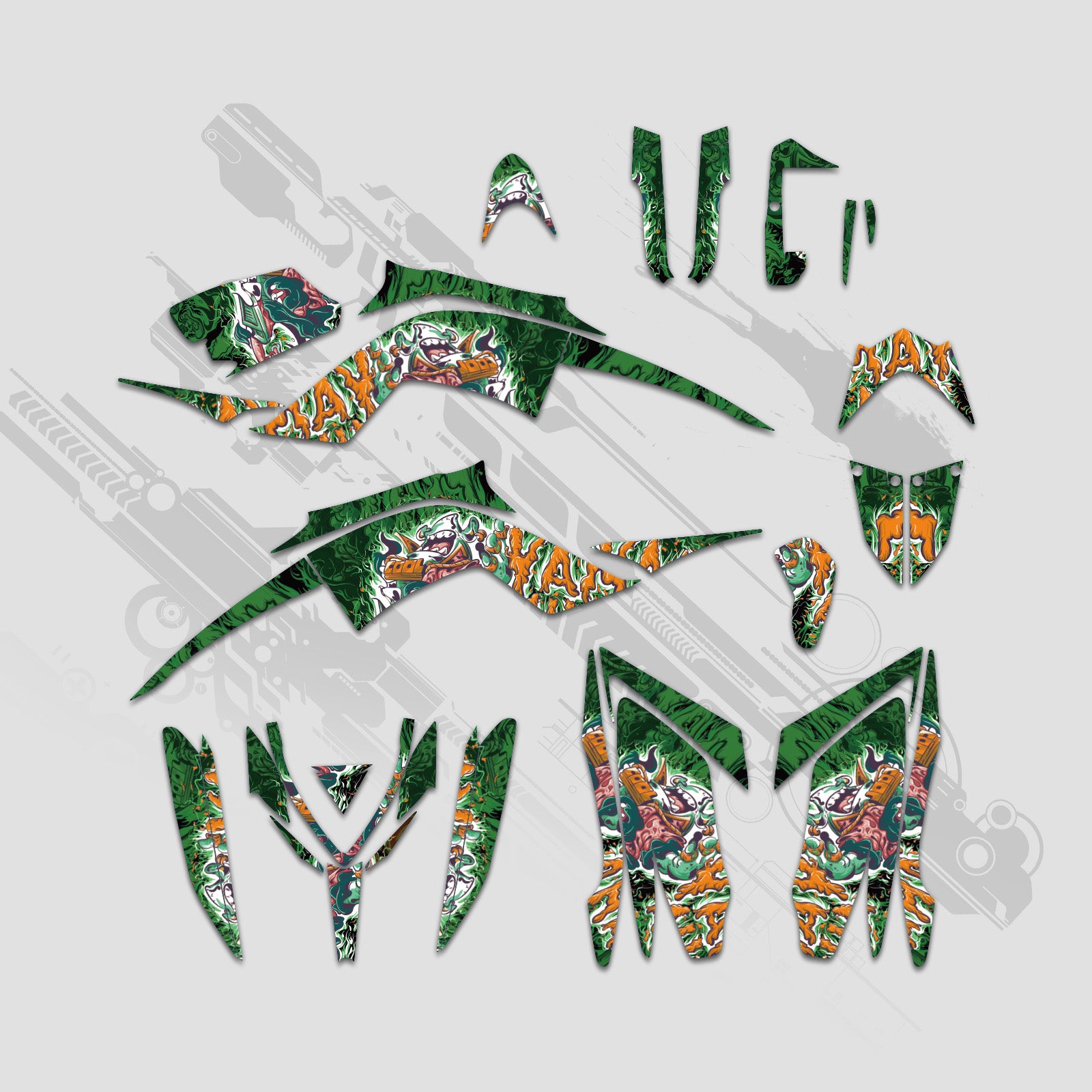 ATV Full Graphics Decal Kit for Yamaha Raptor 700 2013–2023
